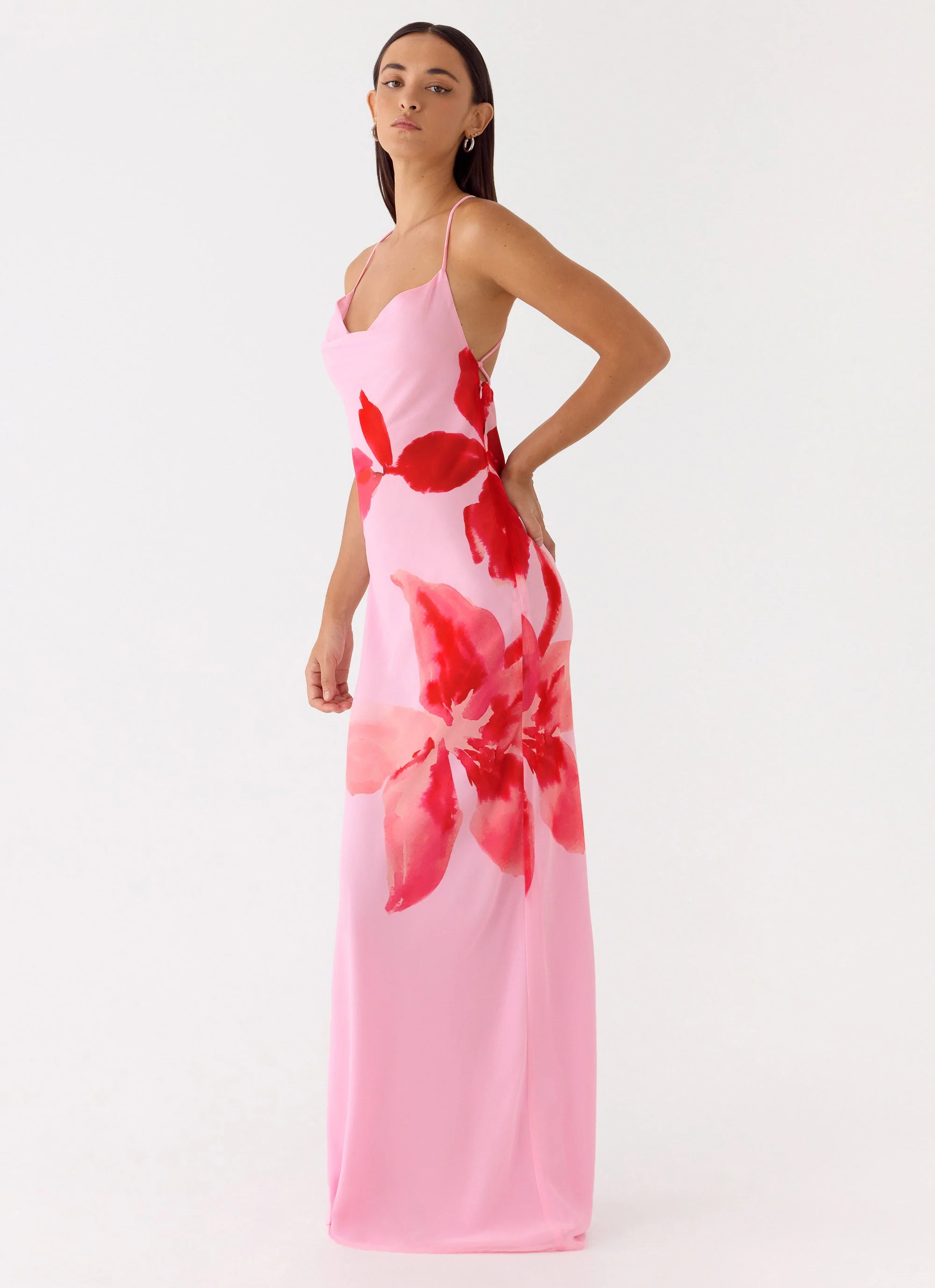Jasmyn Cowl Maxi Dress - Pink Petal - Image 9