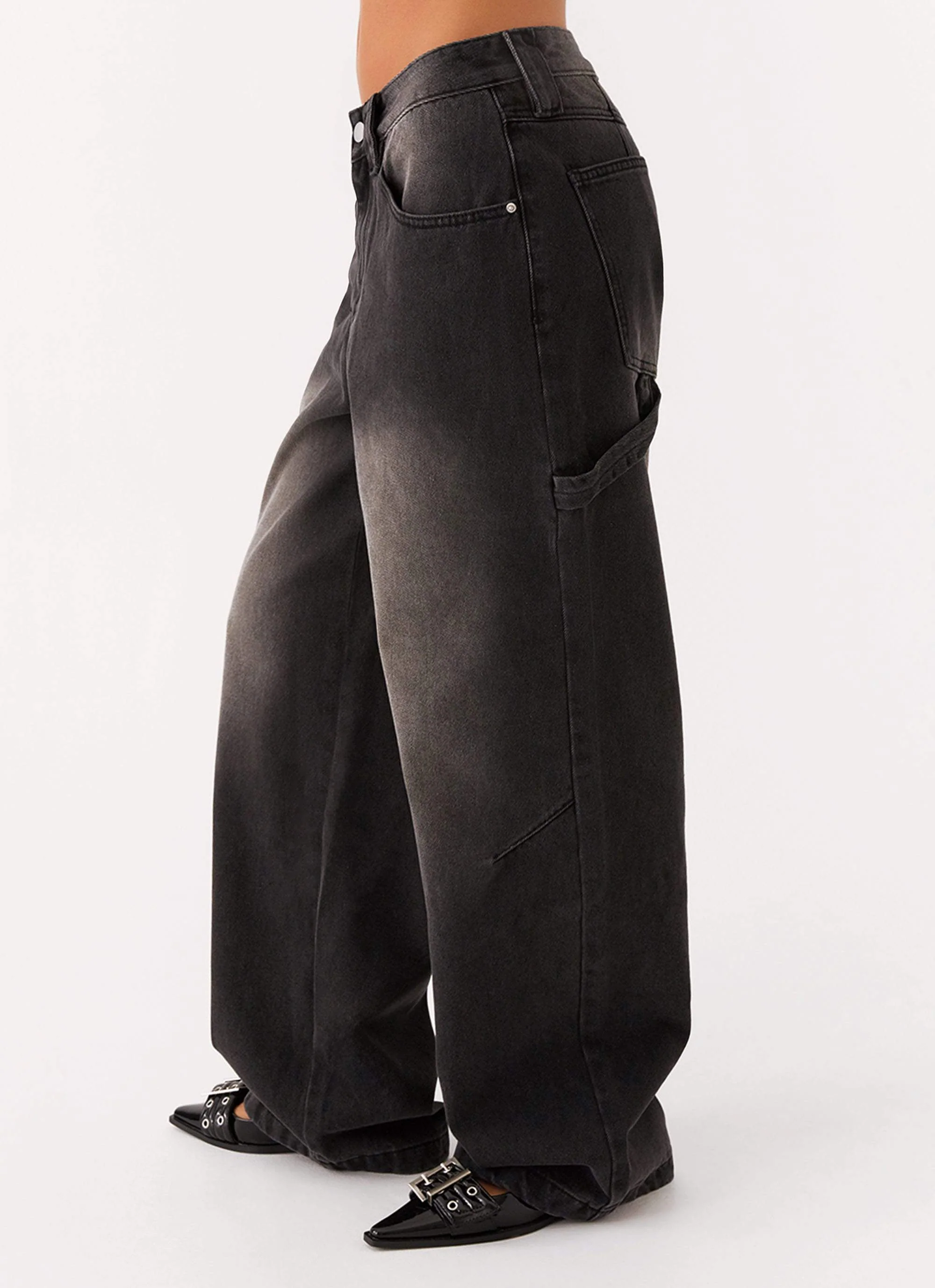 Jaylie Denim Jeans - Charcoal - Image 3