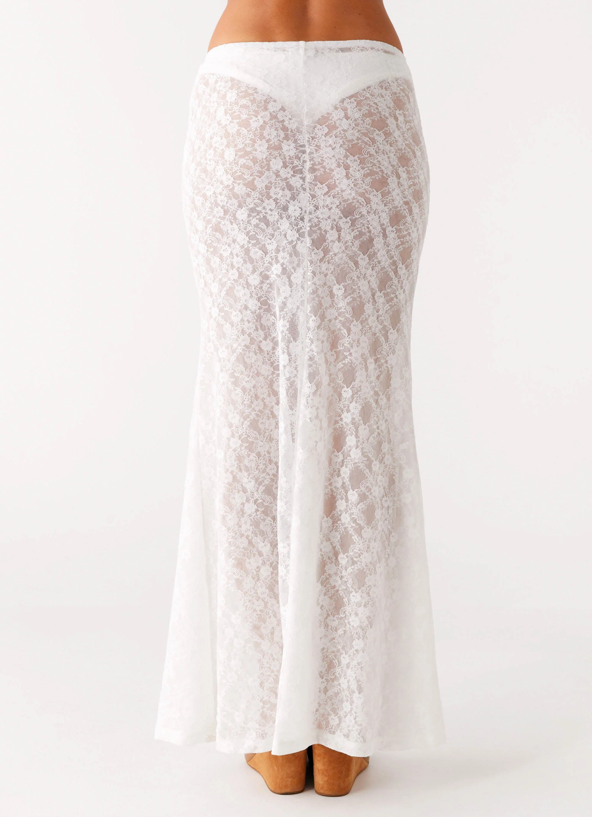 Jaz Lace Maxi Skirt - White - Image 7