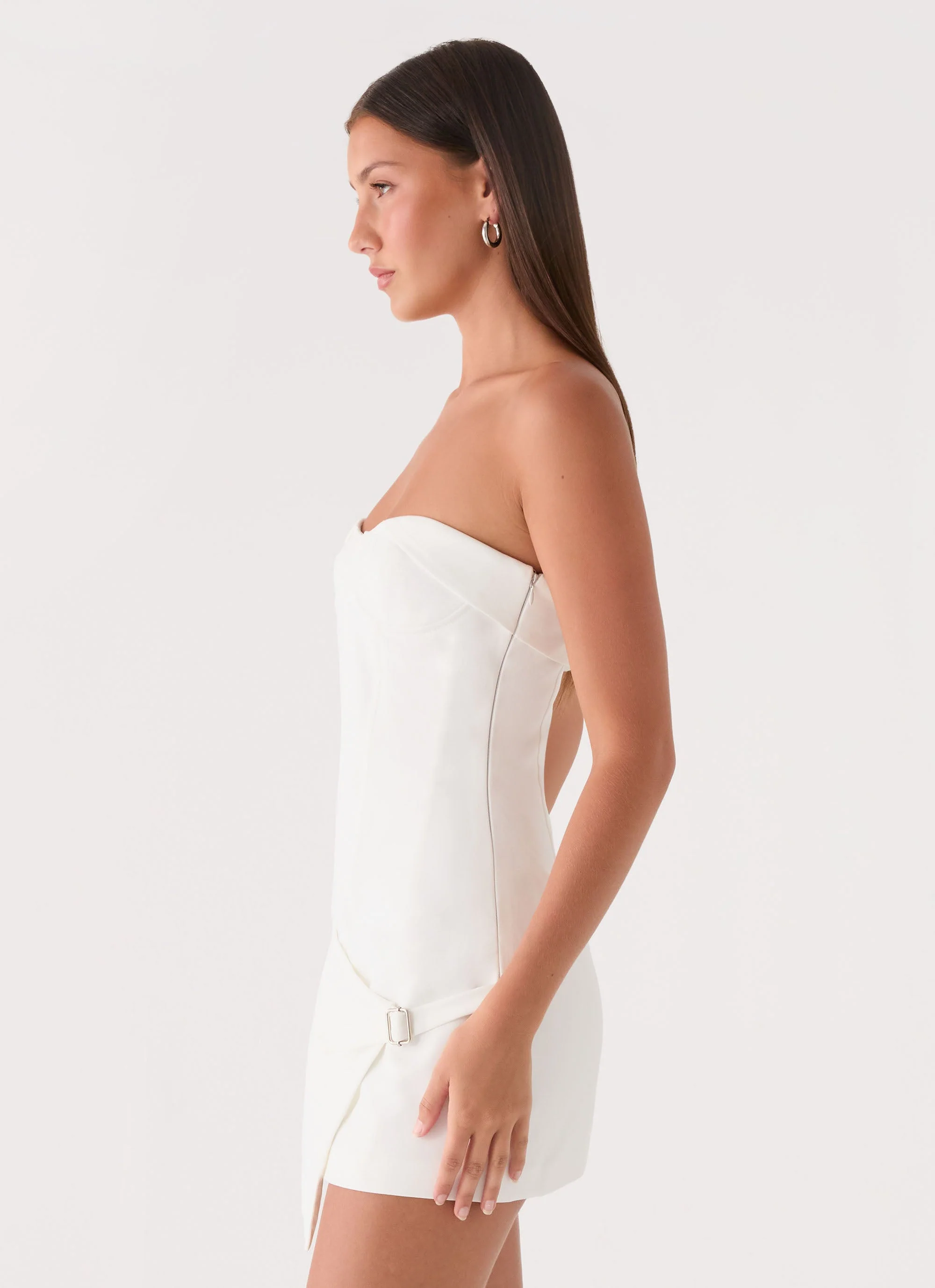 Jennah Mini Dress - White Dove - Image 2