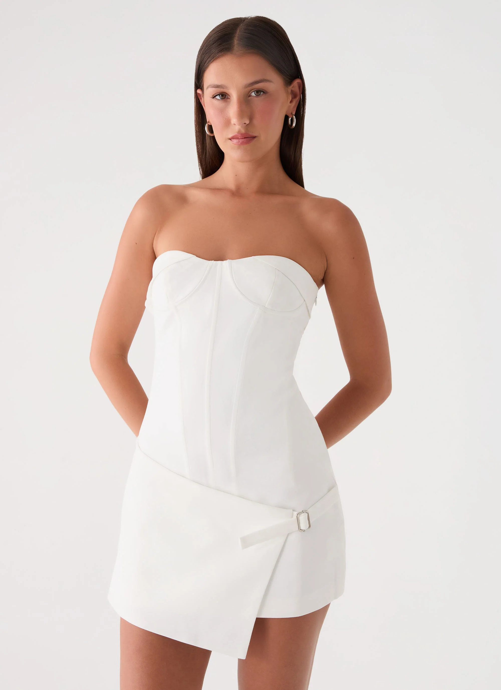 Jennah Mini Dress - White Dove - Image 5