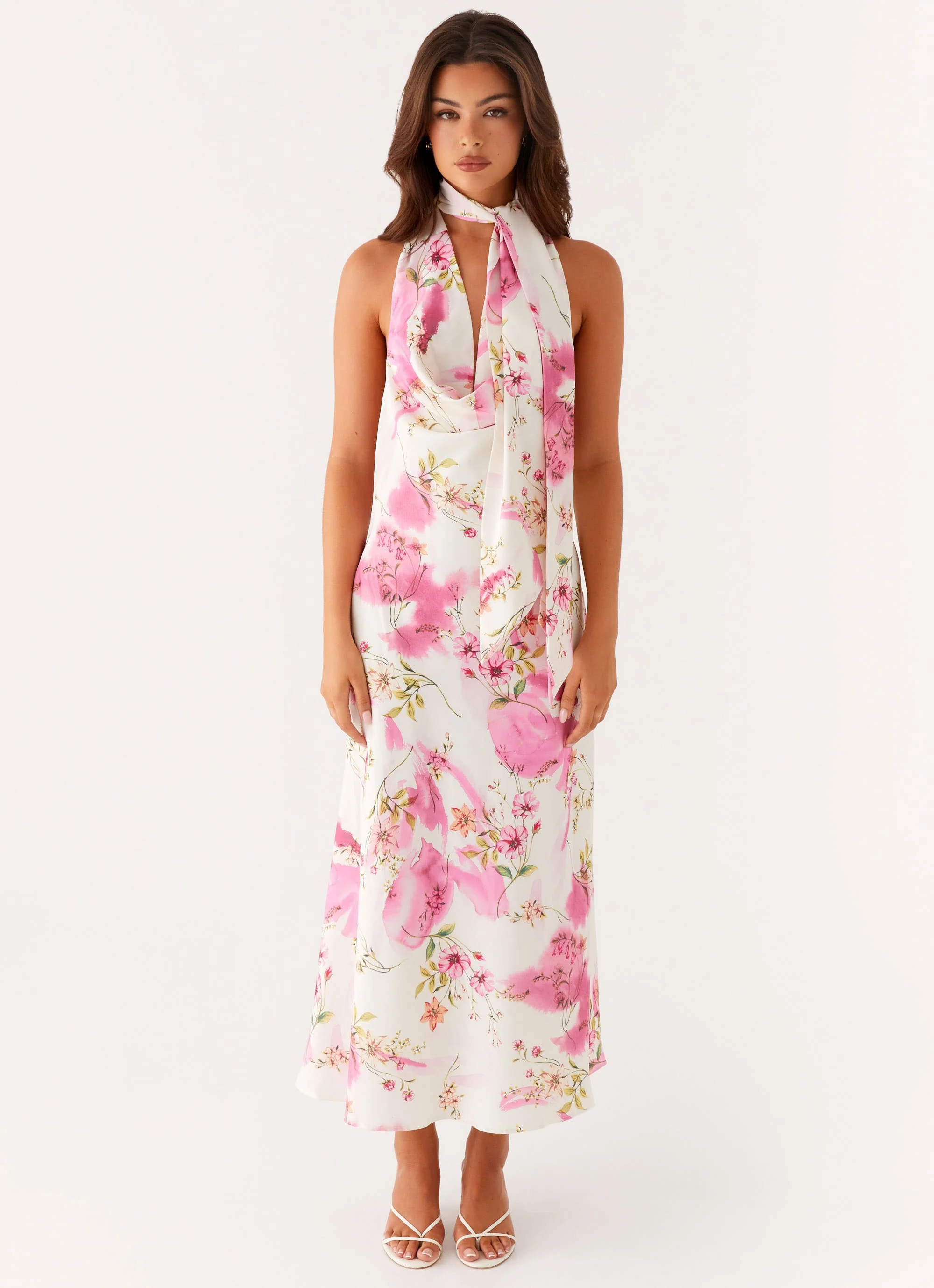 Jensen Midi Dress - Ivory Floral Print - Image 2
