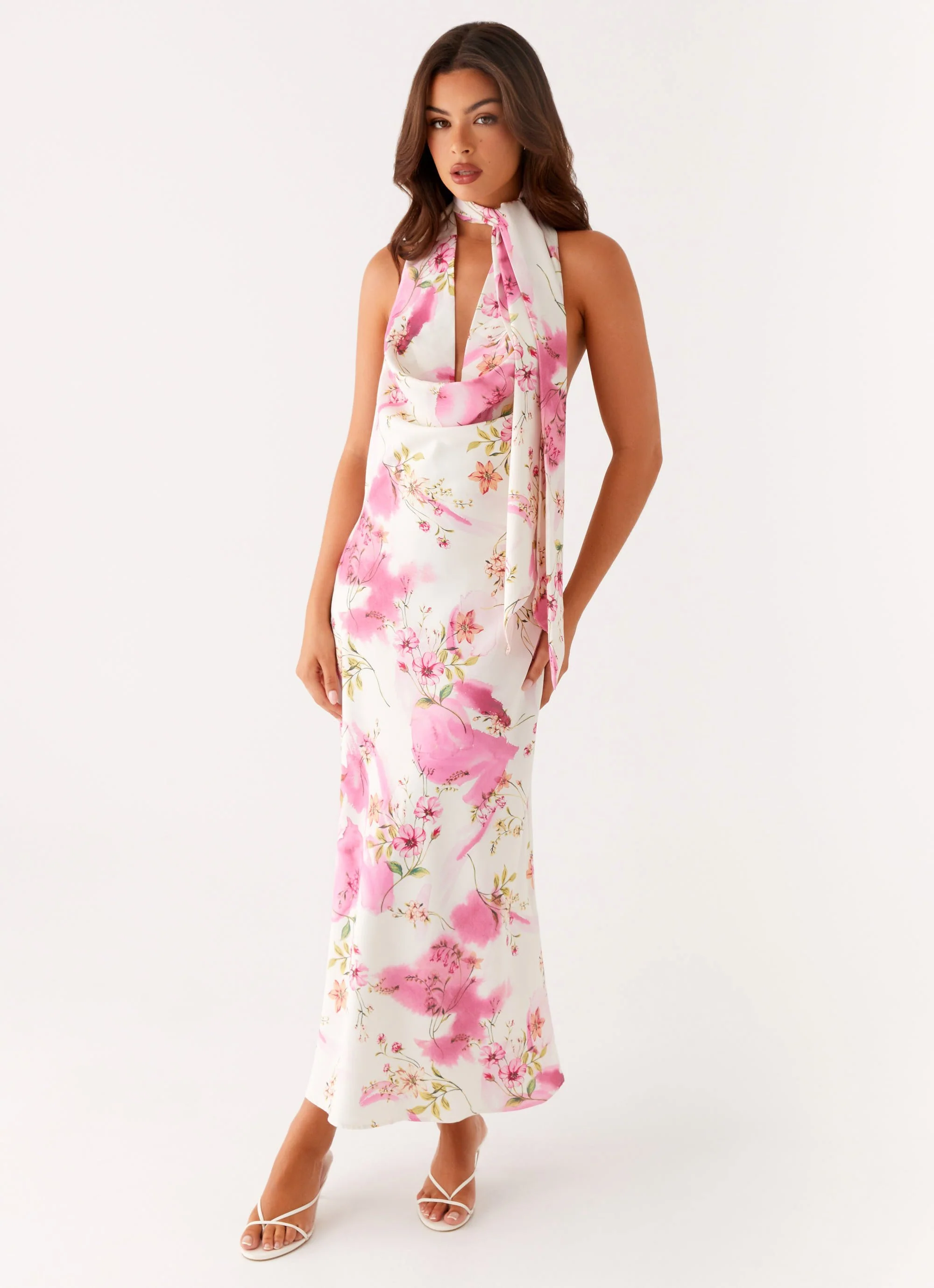 Jensen Midi Dress - Ivory Floral Print - Image 5