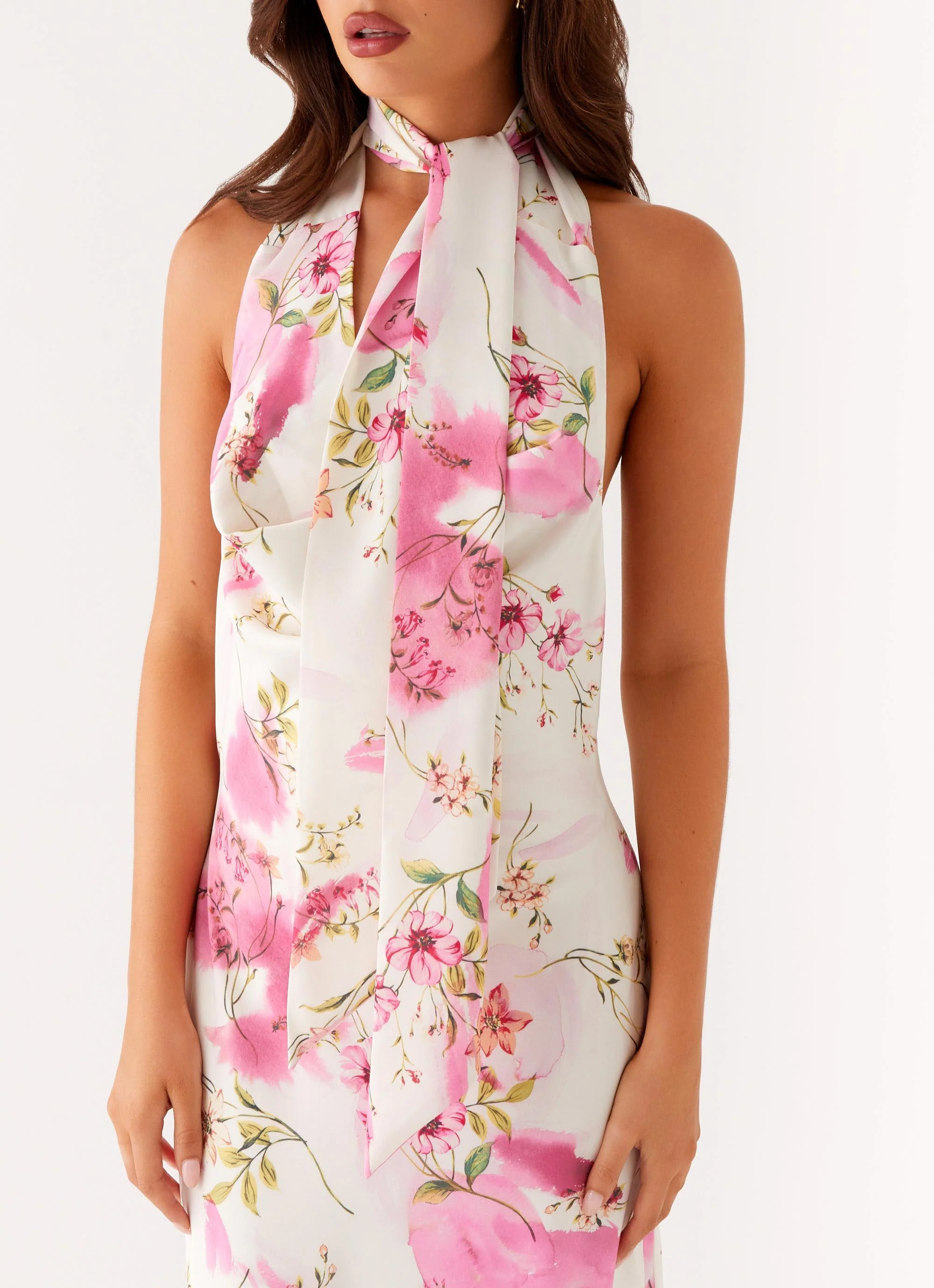 Jensen Midi Dress - Ivory Floral Print - Image 6