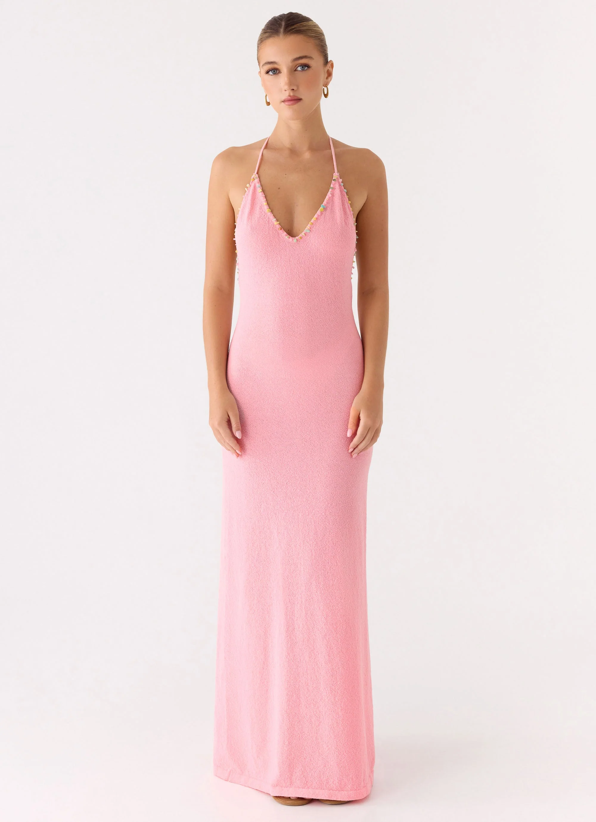 Jianna Knit Maxi Dress - Pink - Image 2