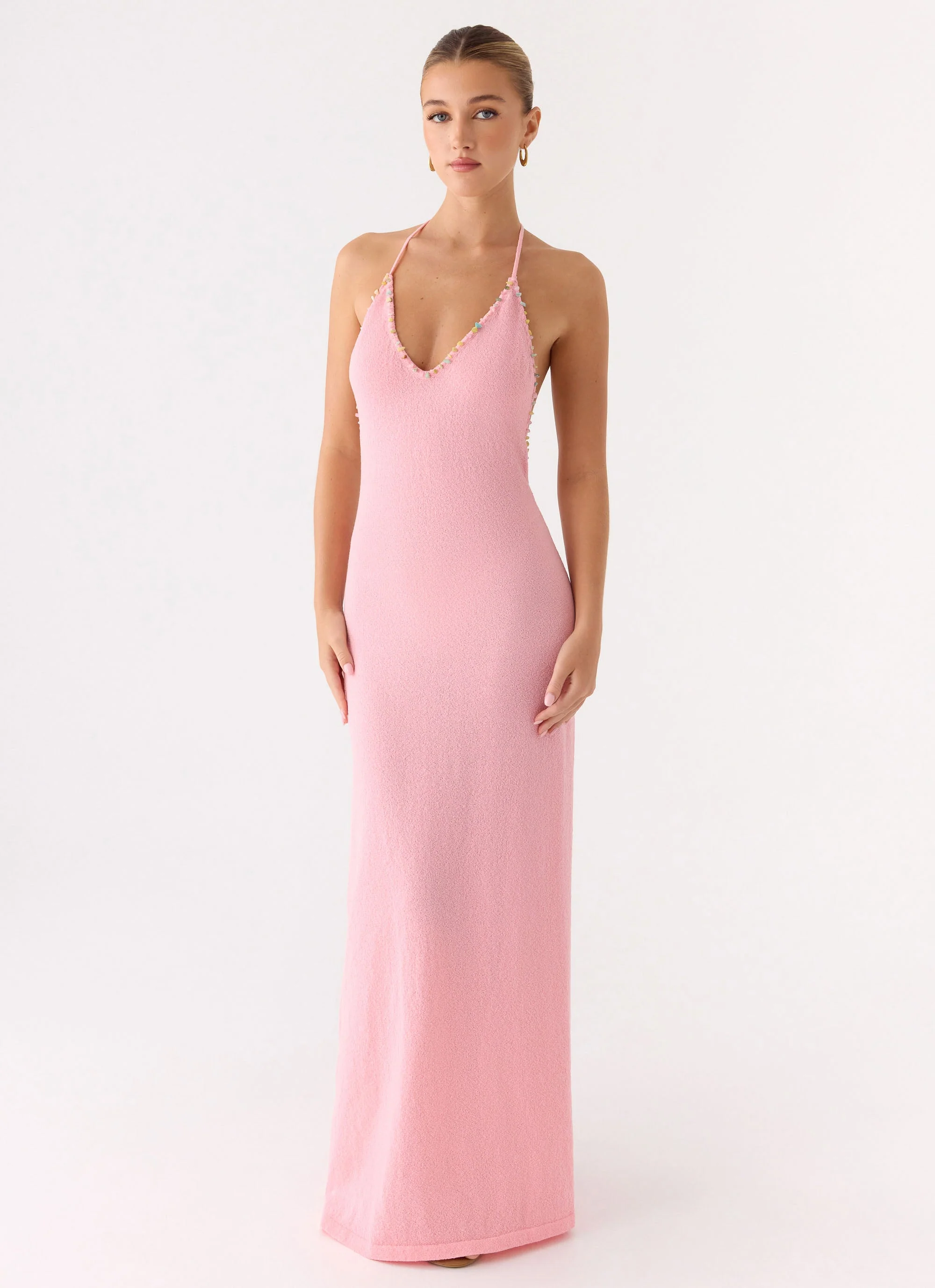 Jianna Knit Maxi Dress - Pink - Image 4