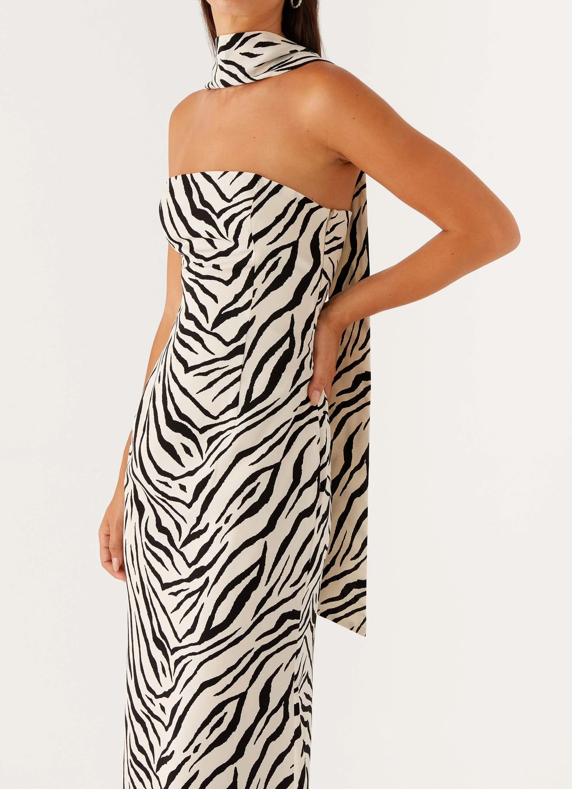 Jigsaw Strapless Maxi Dress - Zebra - Image 6