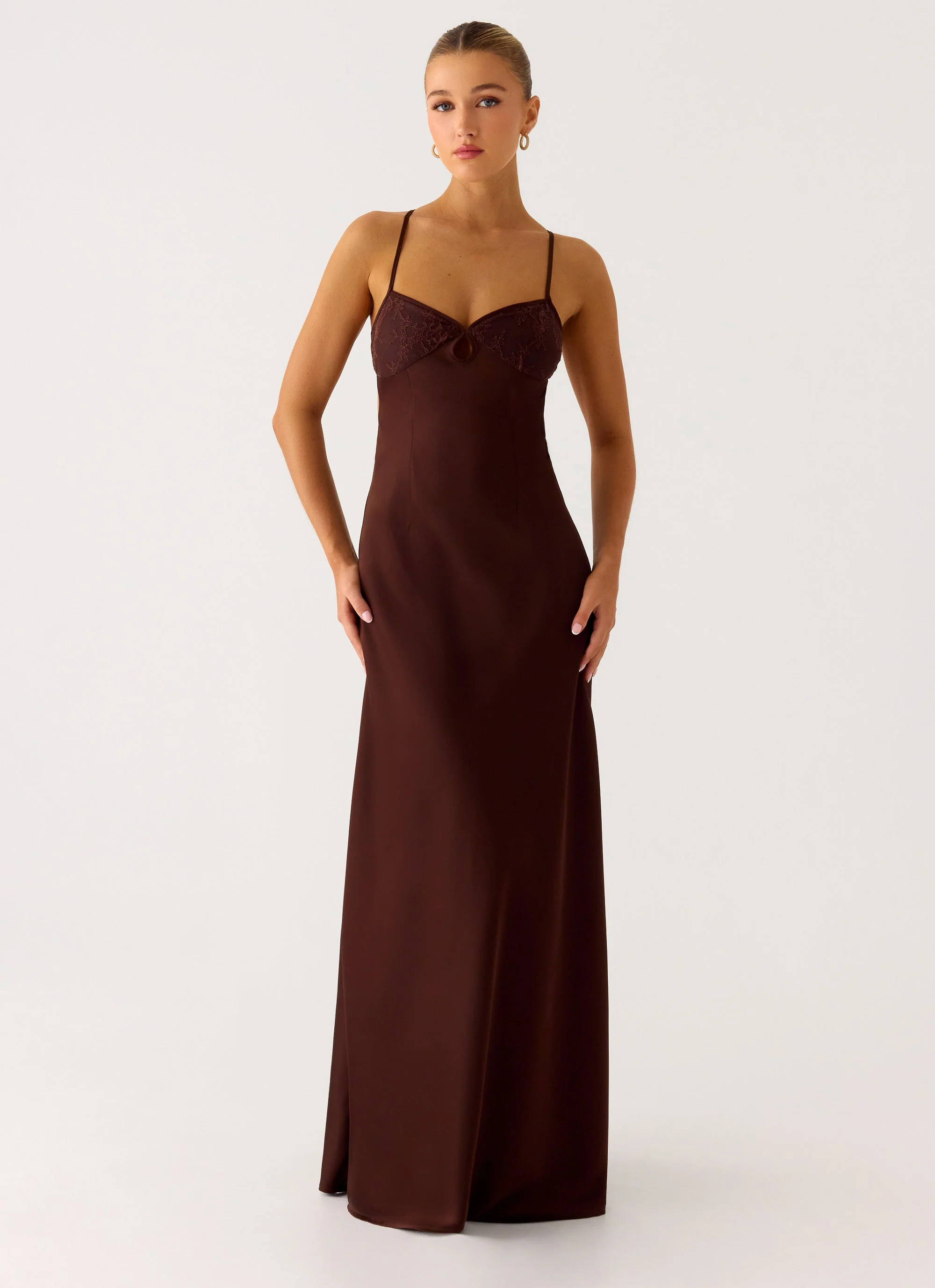 Joanie Maxi Dress - Chocolate - Image 4