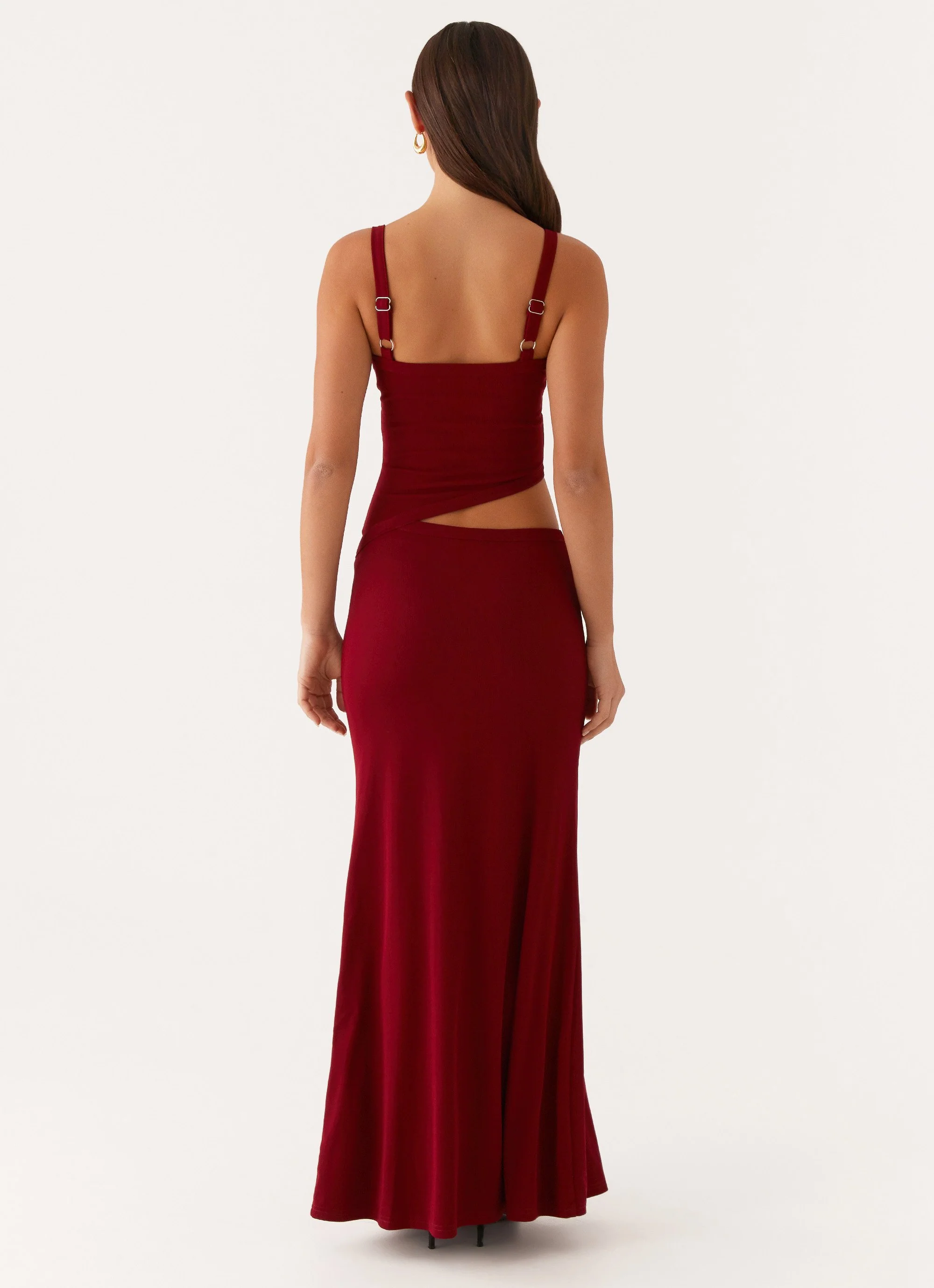 Jocelyn Maxi Dress - Maroon - Image 3