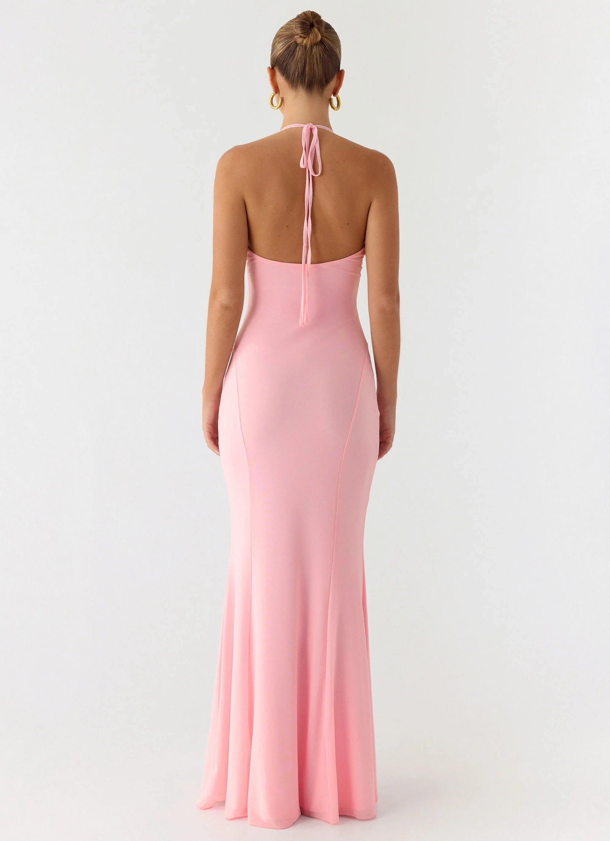 Jolin Halter Maxi Dress - Baby Pink - Image 3