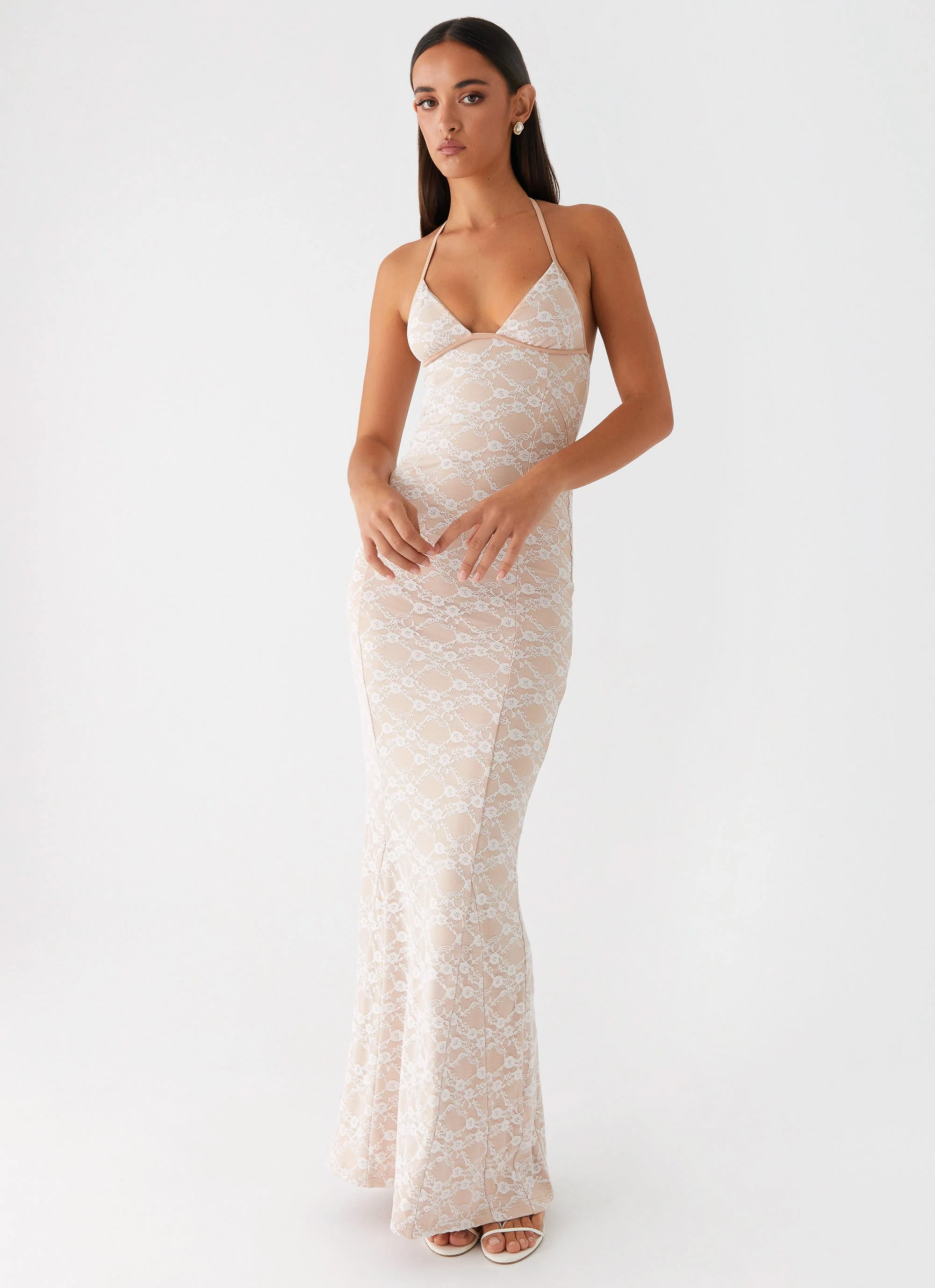 Jolina Lace Maxi Dress - White - Image 4