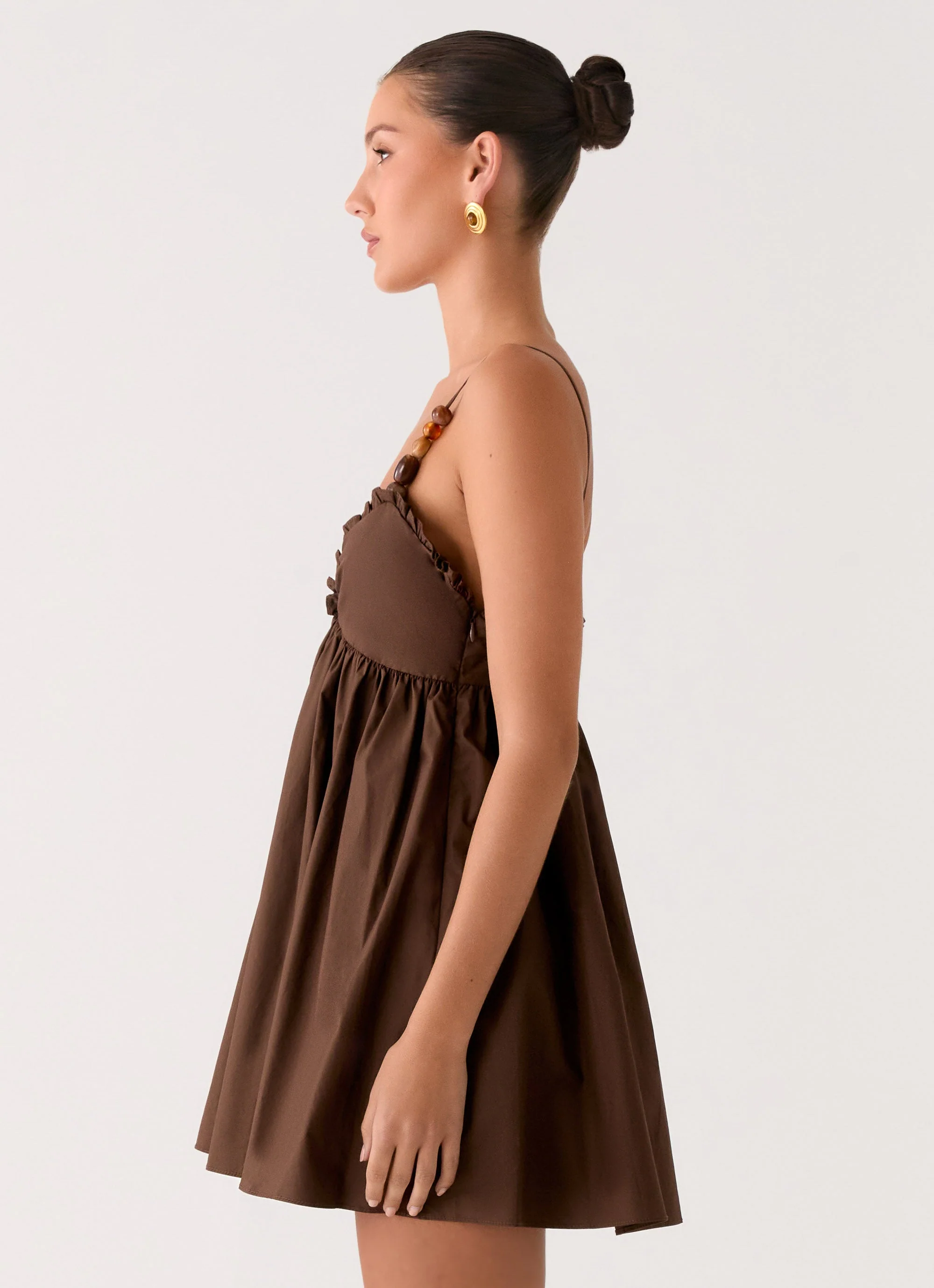 Jonas Mini Dress - Brown - Image 3