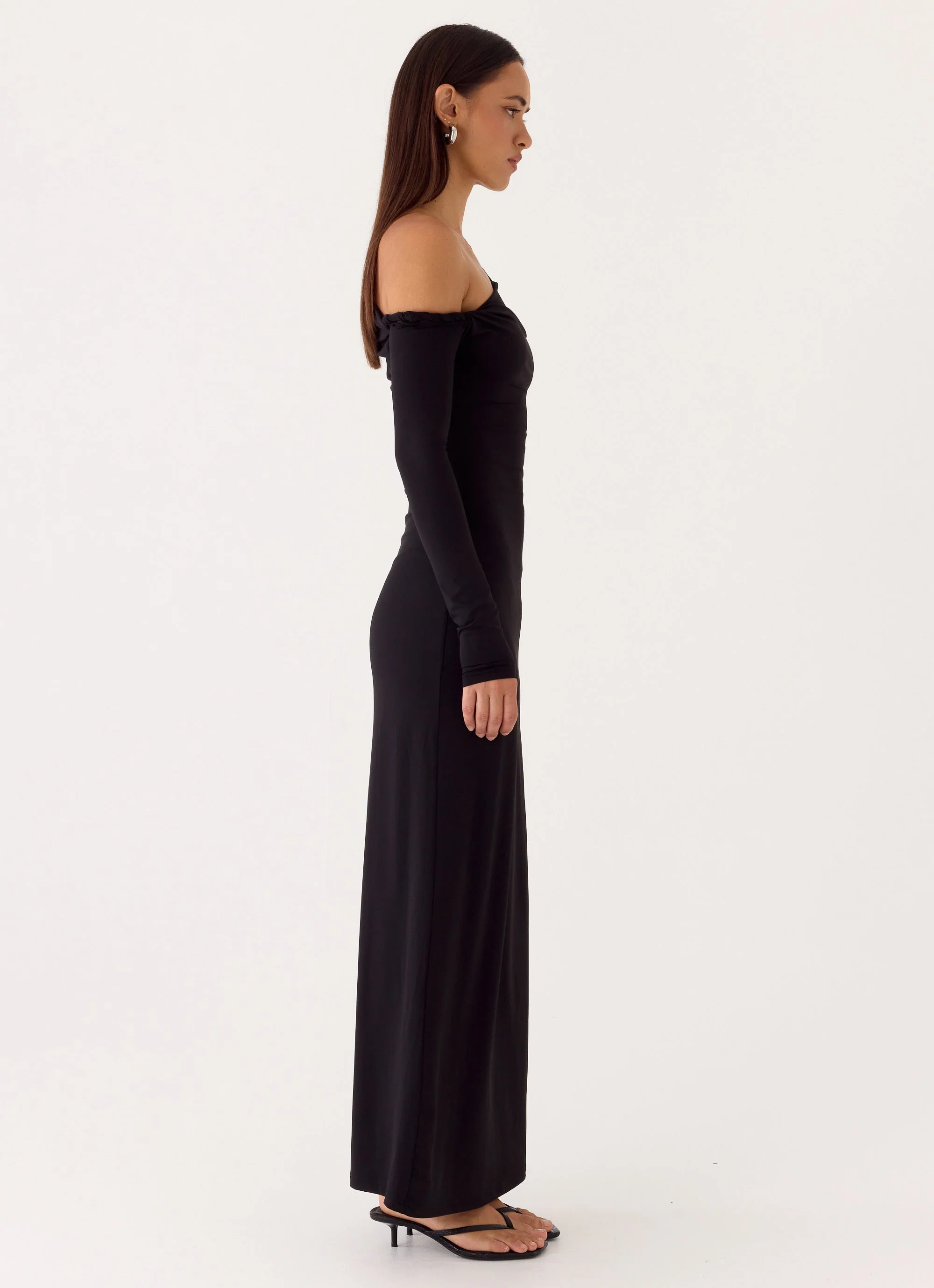 Jordana Twist Maxi Dress - Black - Image 2
