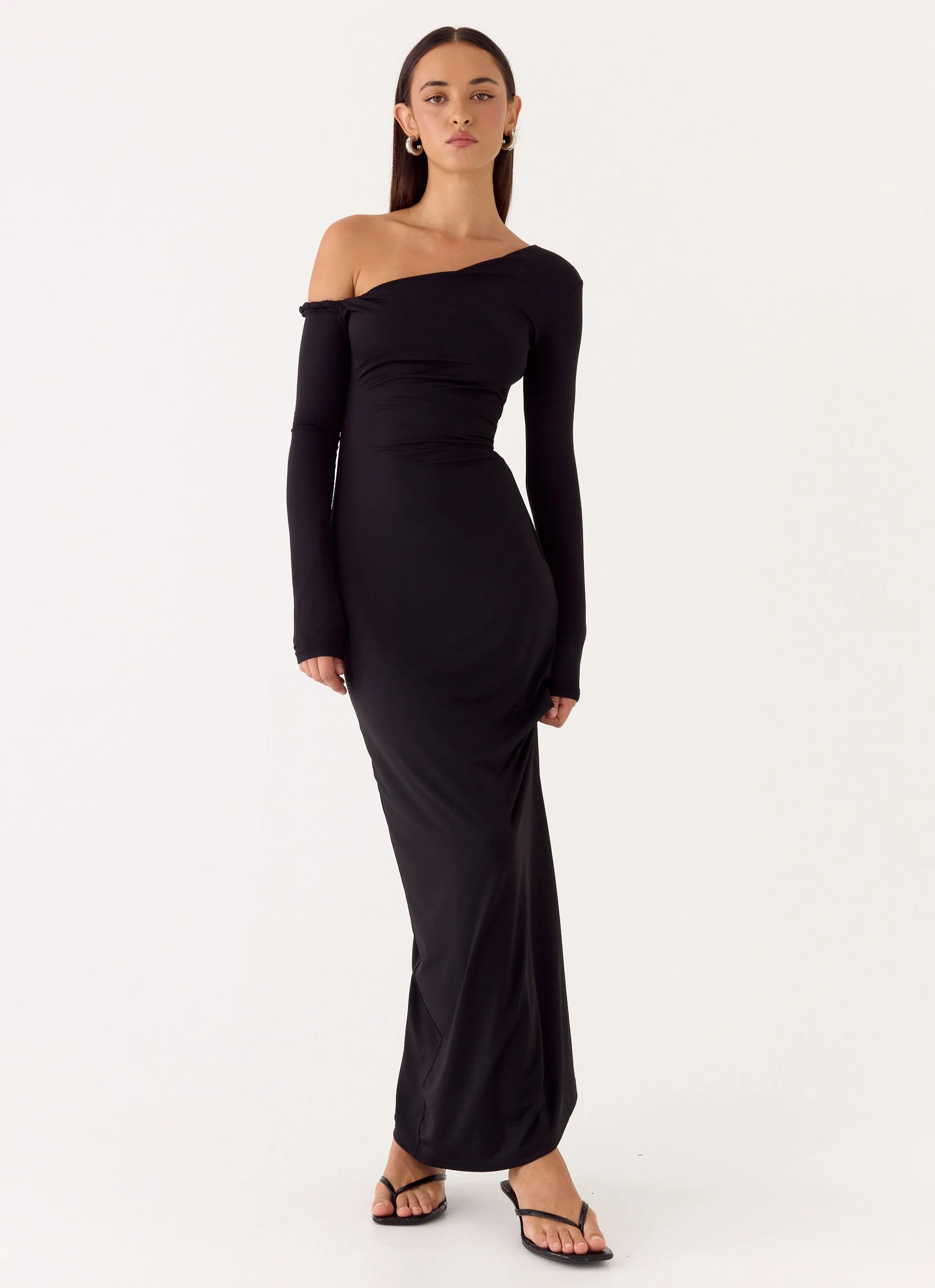 Jordana Twist Maxi Dress - Black - Image 4