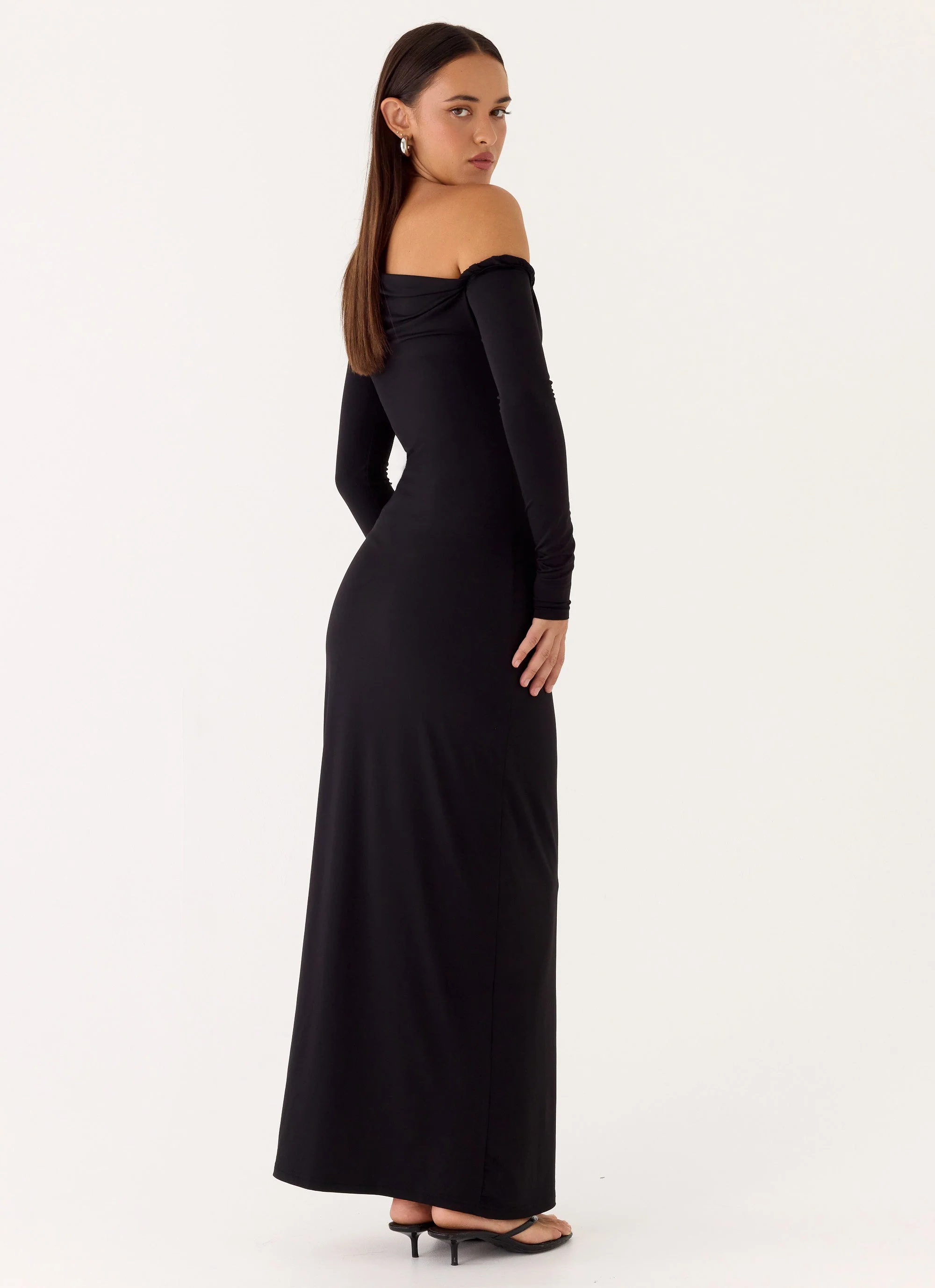 Jordana Twist Maxi Dress - Black - Image 6