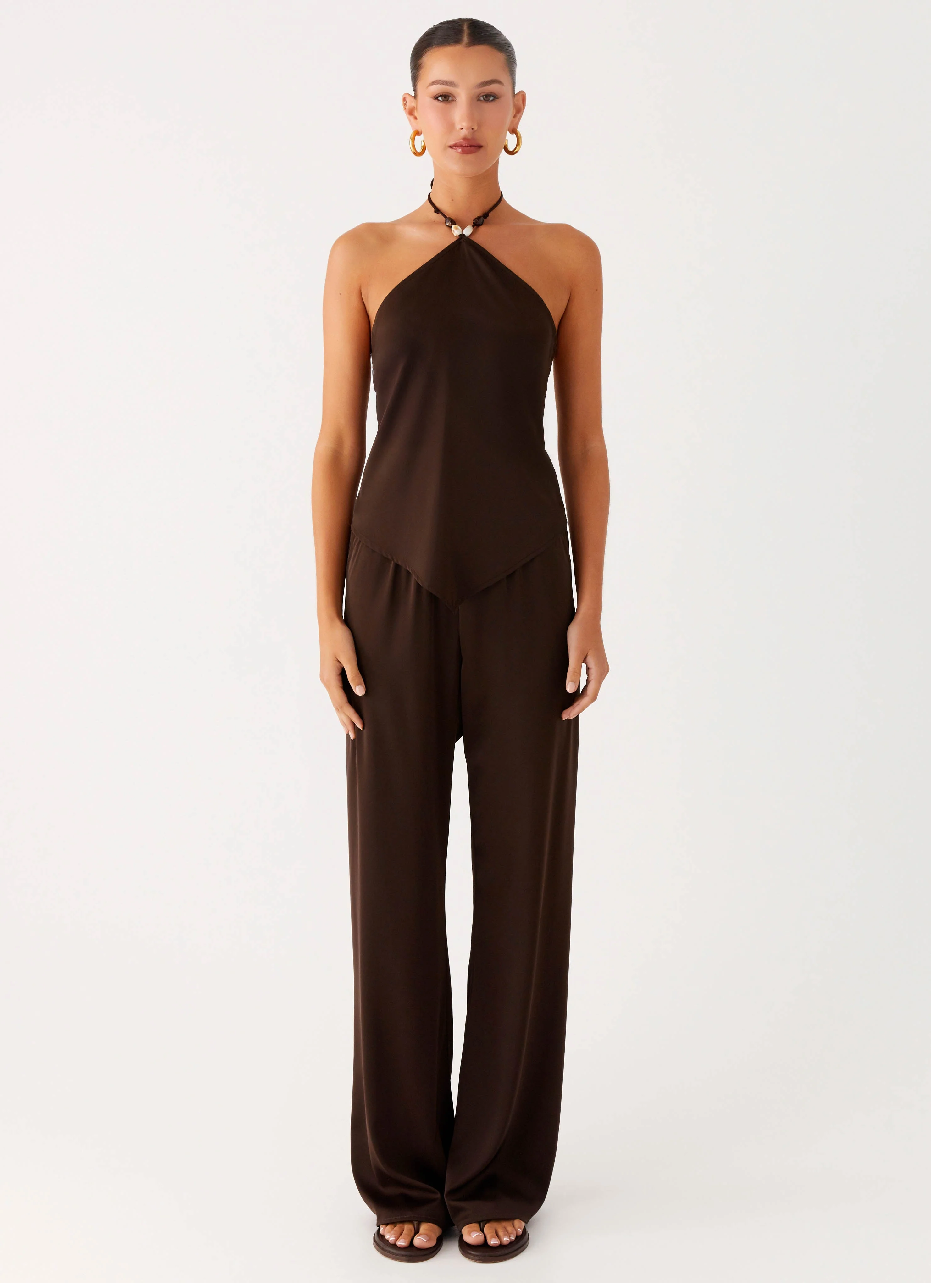 Jorjianna Halter Top - Chocolate - Image 2