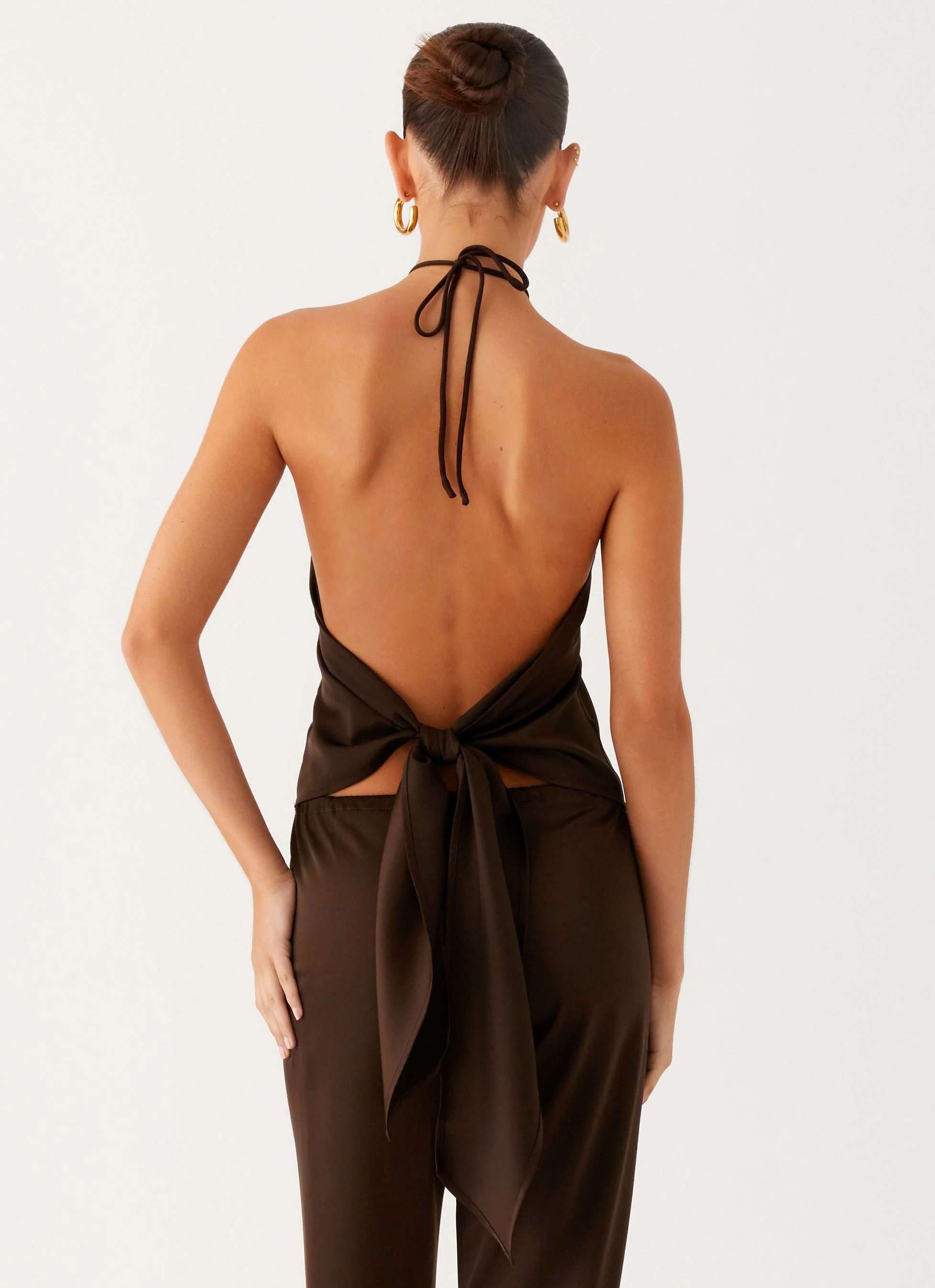 Jorjianna Halter Top - Chocolate - Image 4