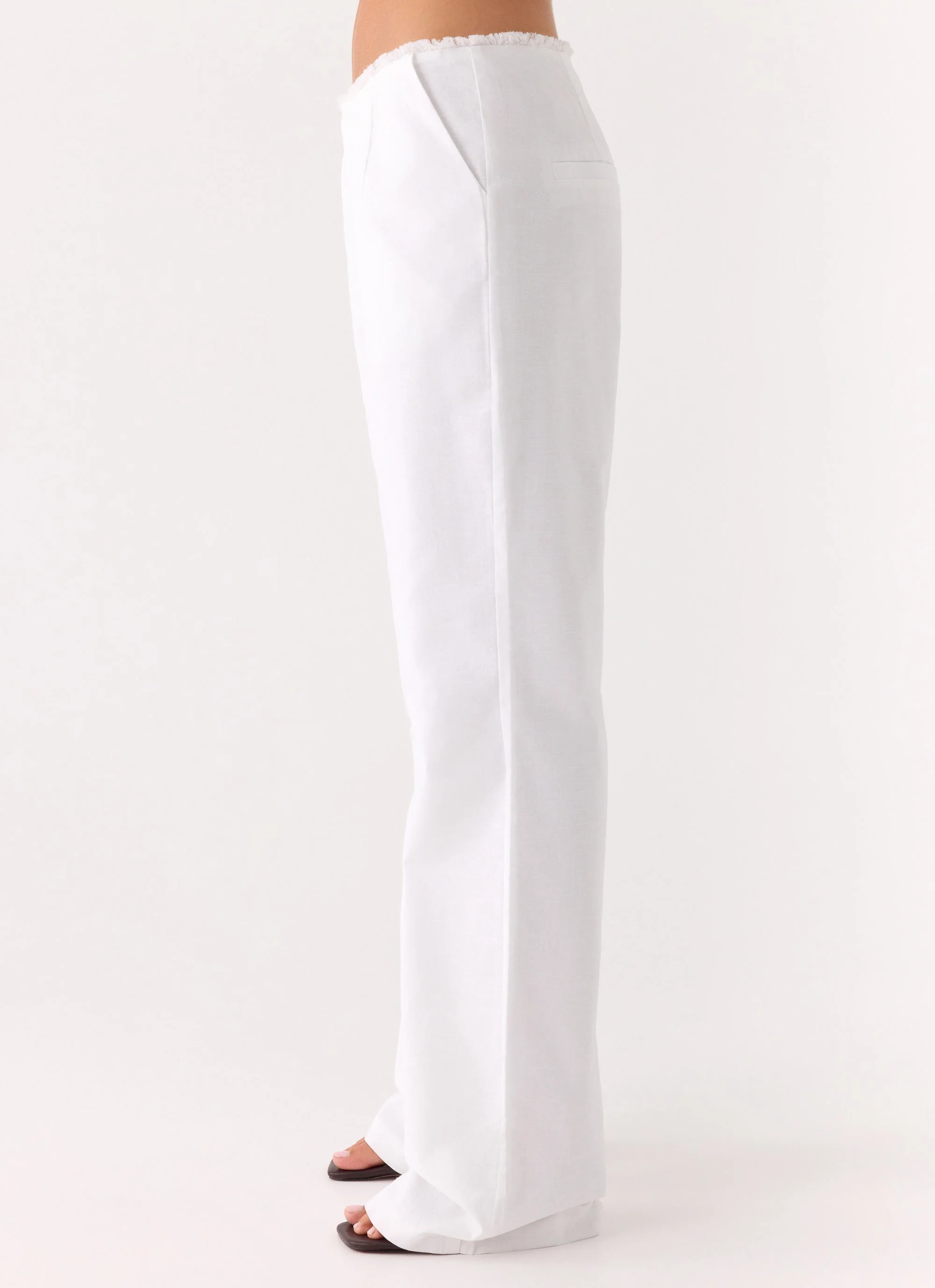 Josephina Linen Pant - White - Image 2