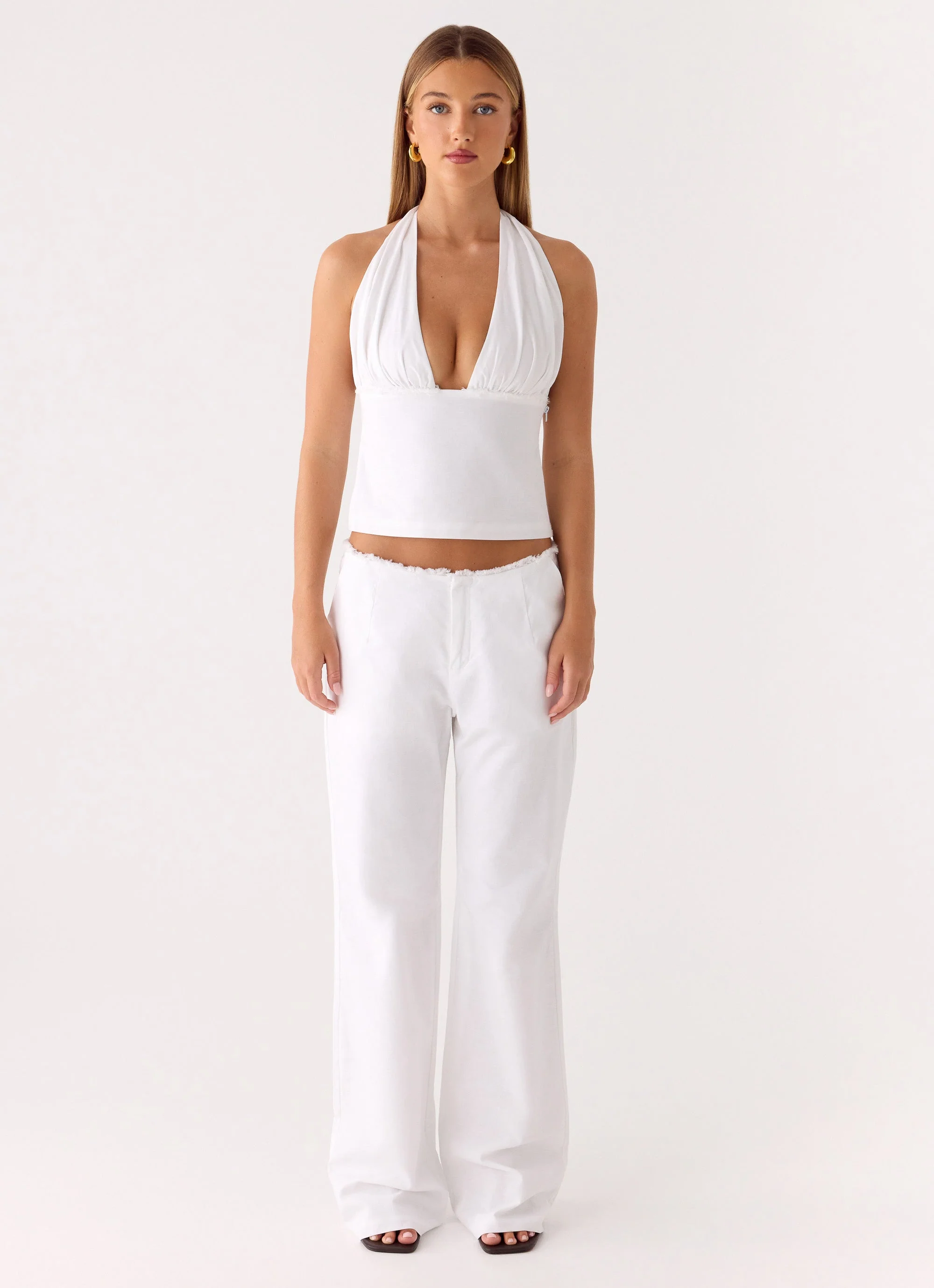 Josephina Linen Pant - White - Image 4