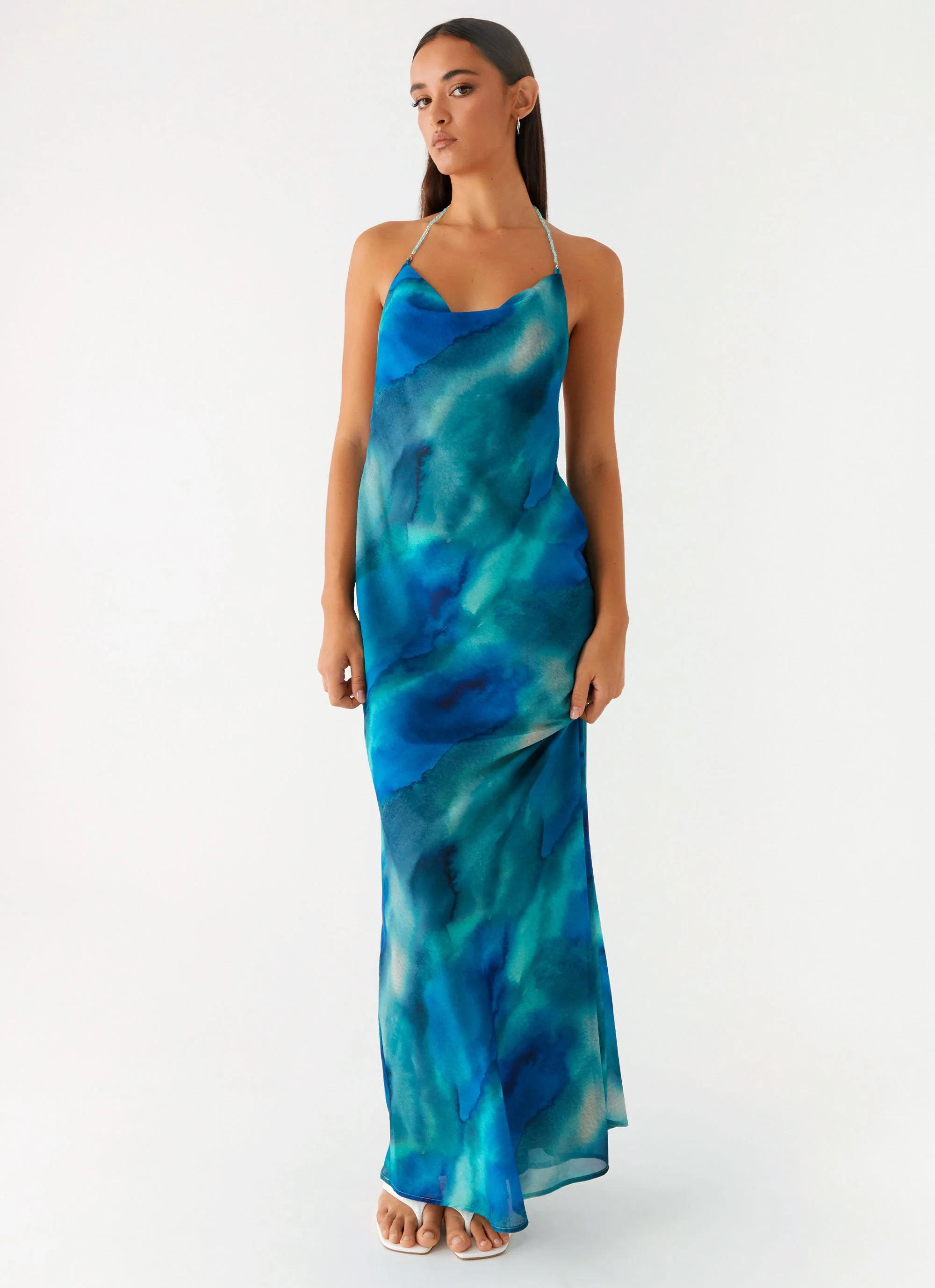 Journey Maxi Dress - Blue Tie Dye - Image 6