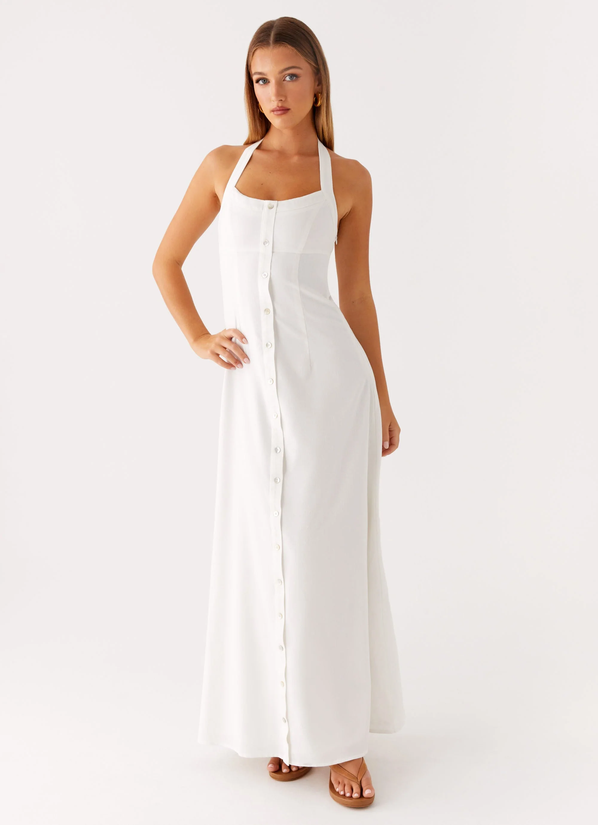 Jovanni Maxi Dress - White - Image 4