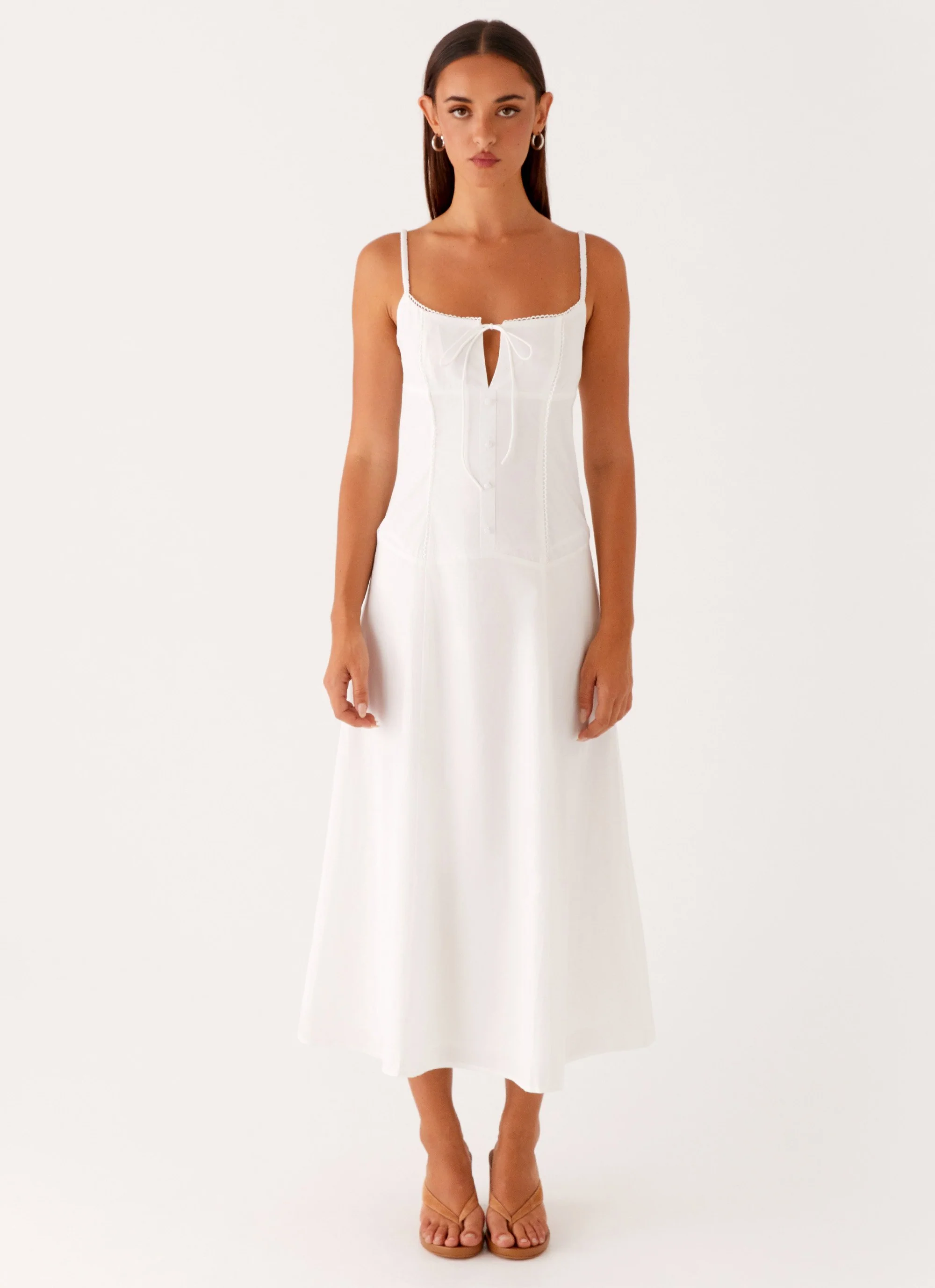 Joyful Midi Dress - White - Image 2