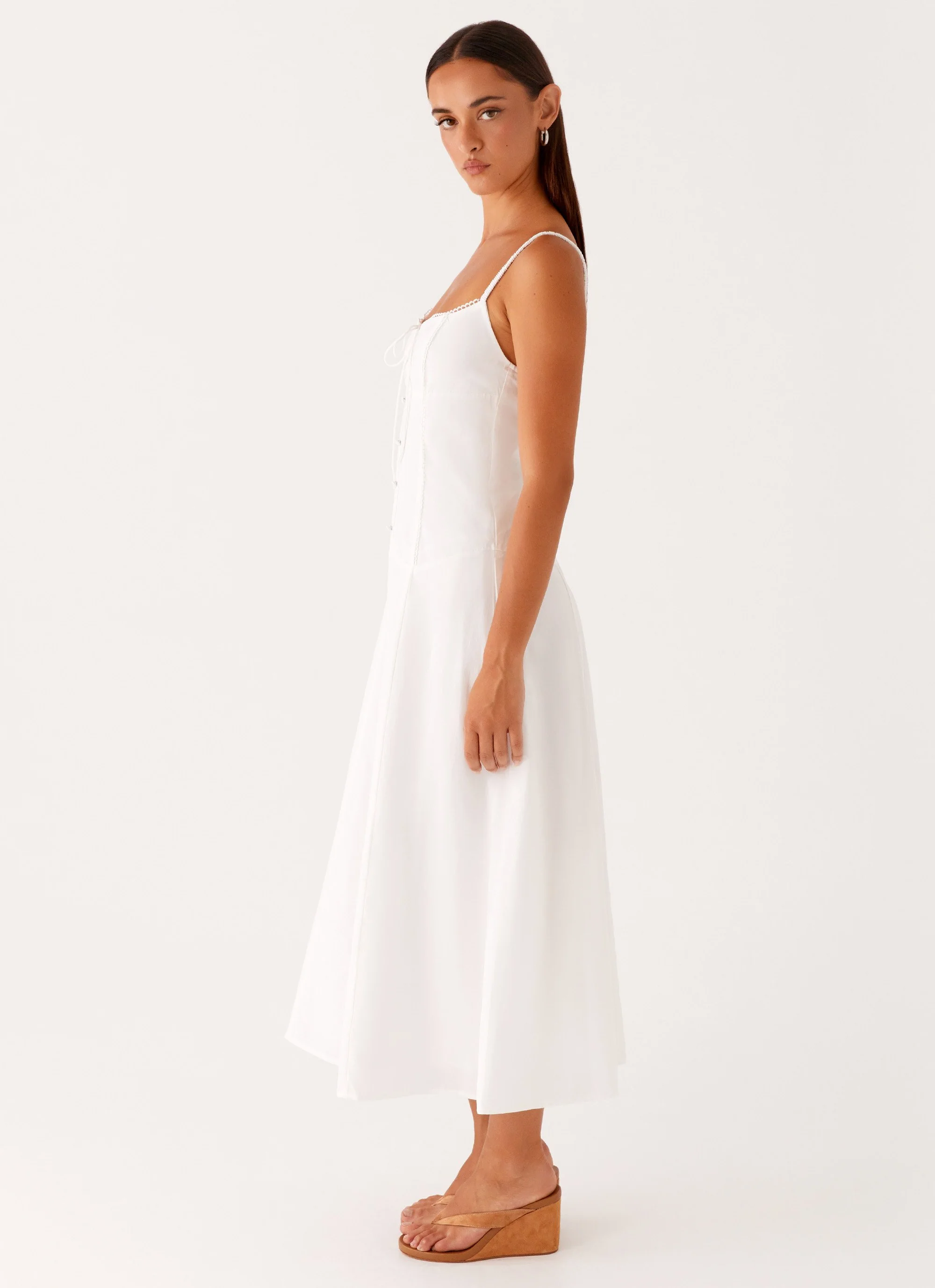 Joyful Midi Dress - White - Image 3