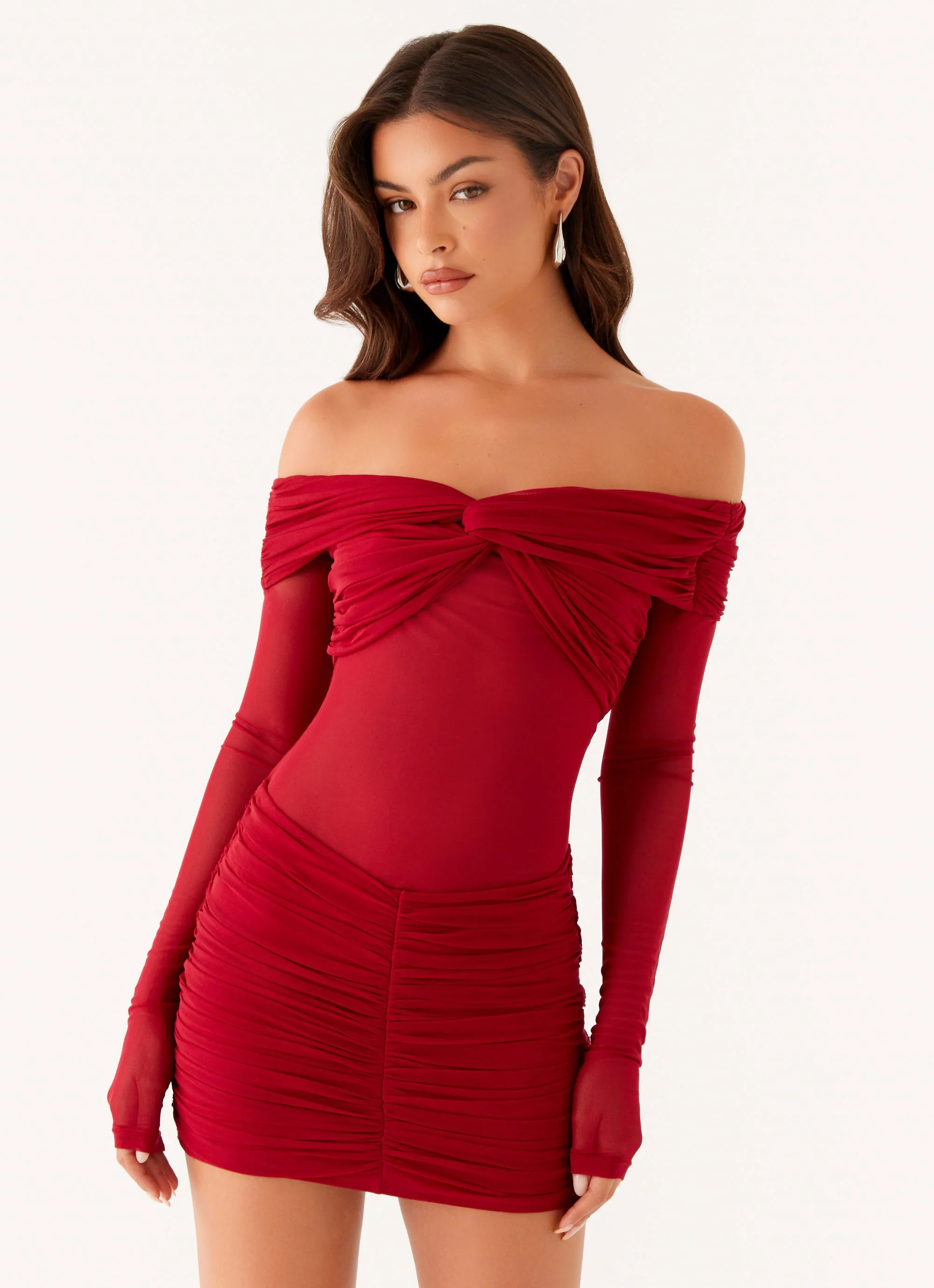 Jules Mini Dress - Raspberry - Image 6