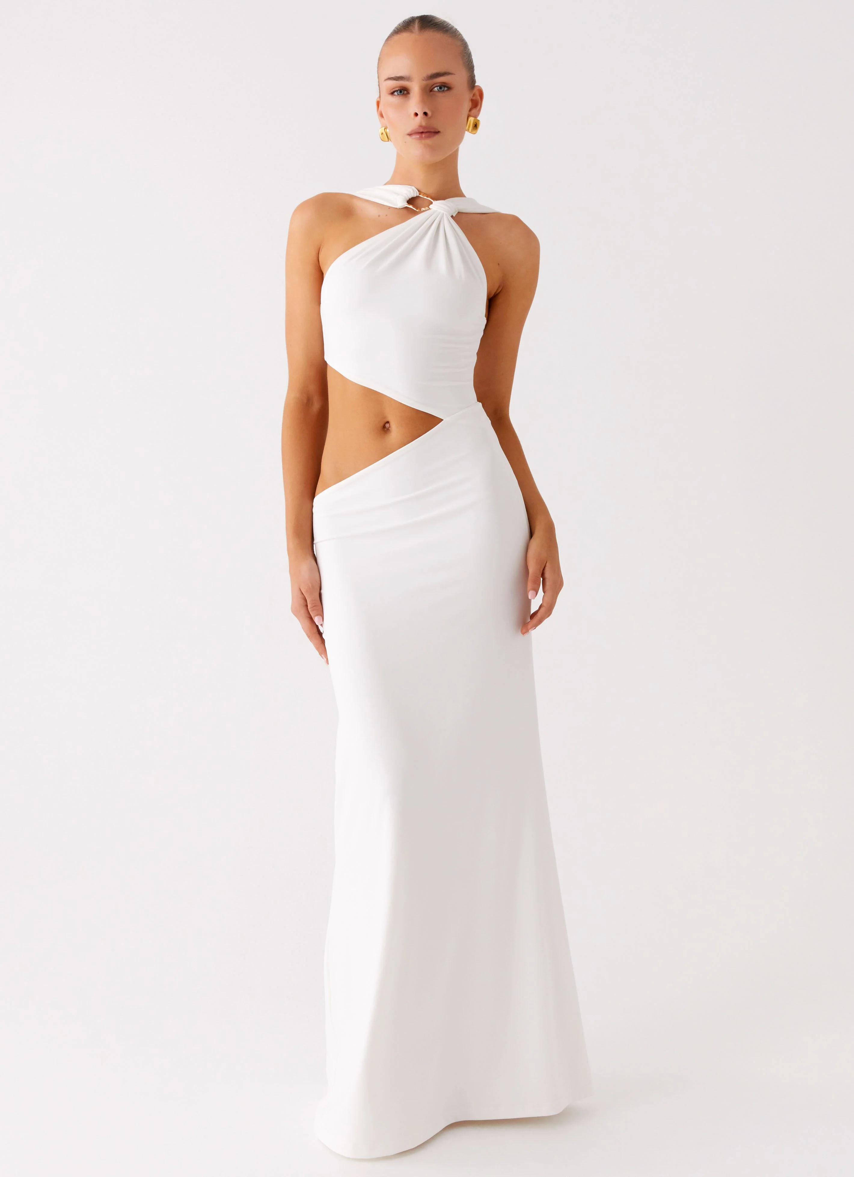 Juliander Knot Maxi Dress - White - Image 5