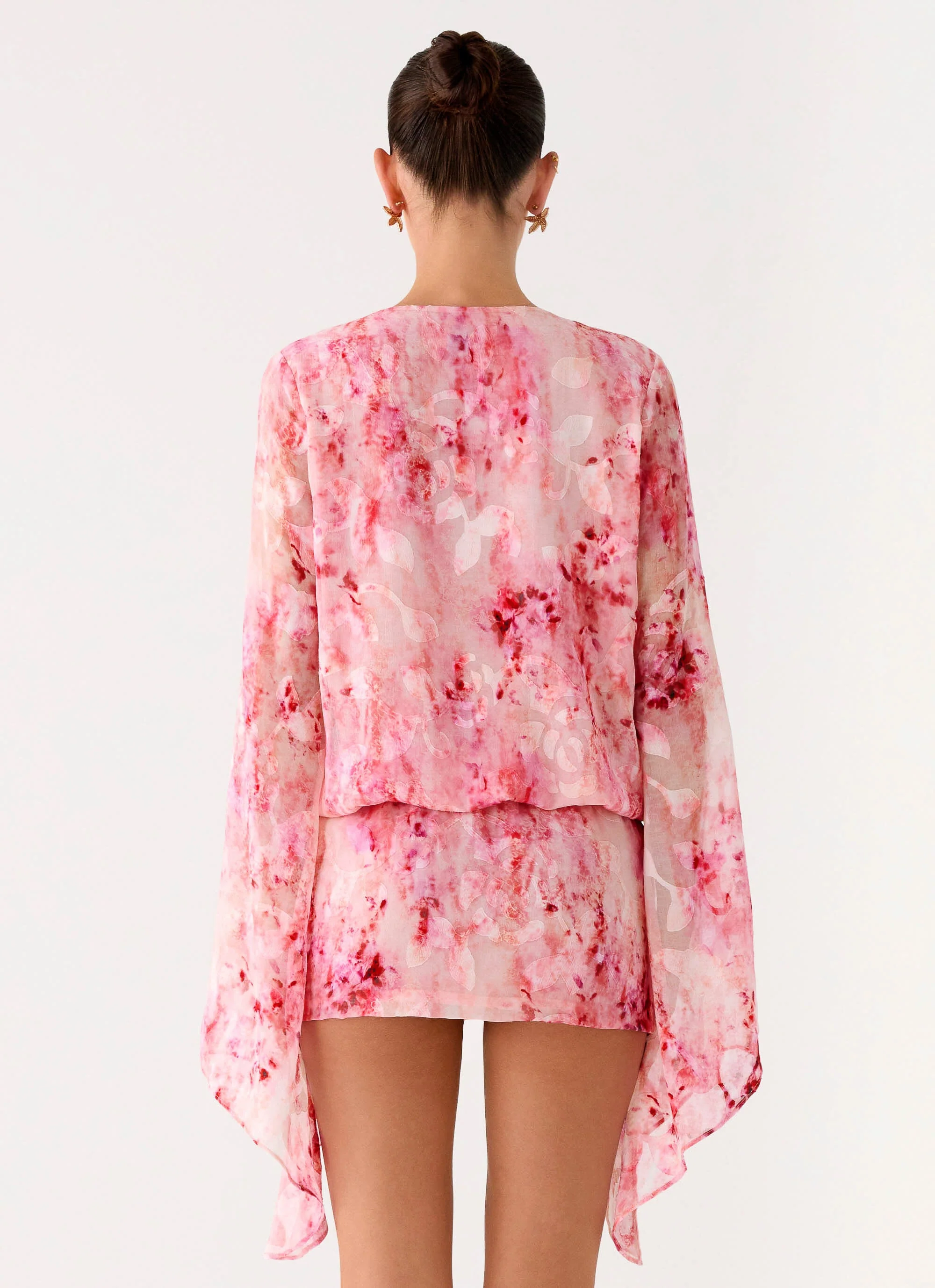 Junia Long Sleeve Mini Dress - Pink - Image 5
