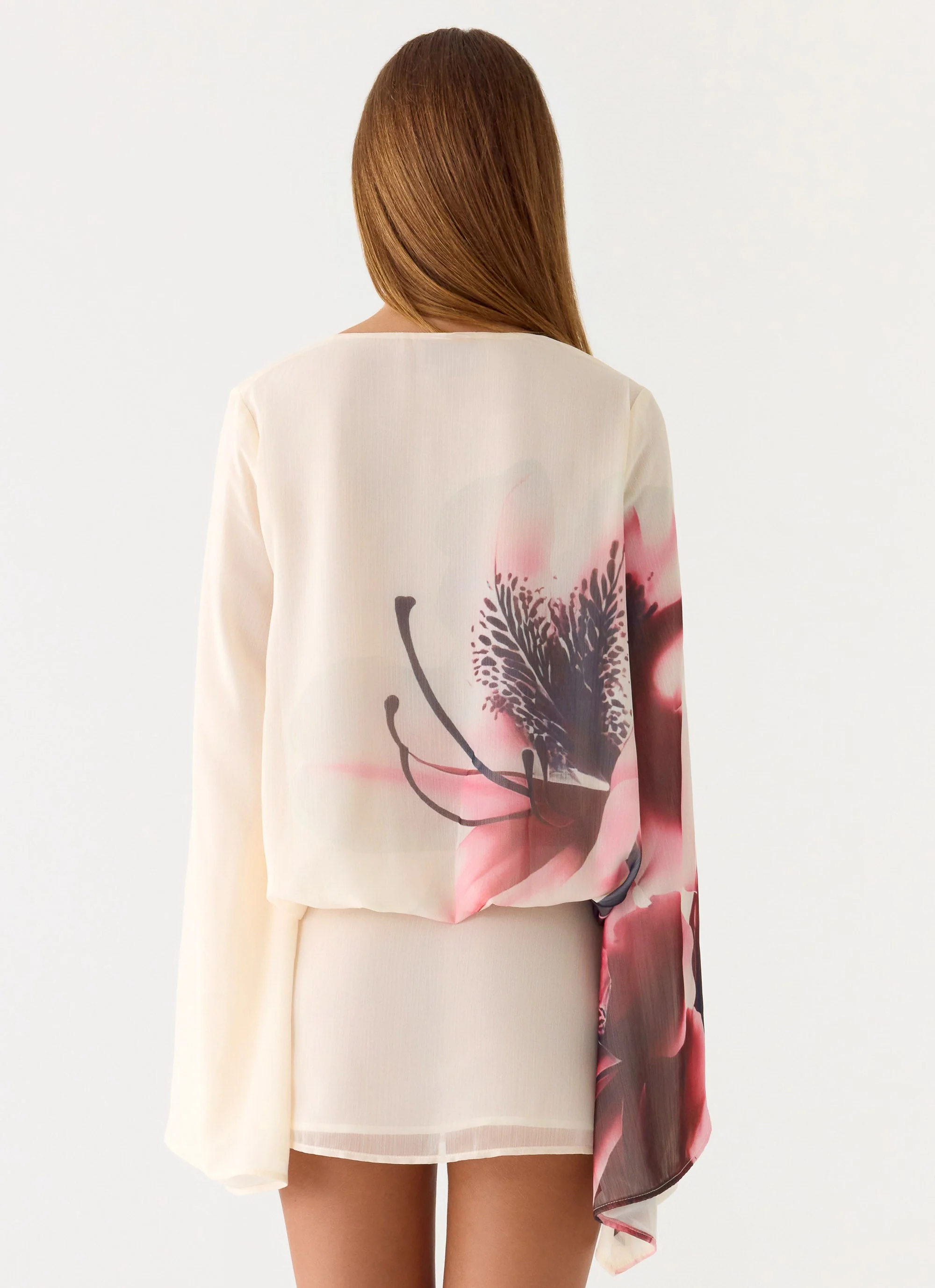 Junia Long Sleeve Mini Dress - Velvet Bloom - Image 3