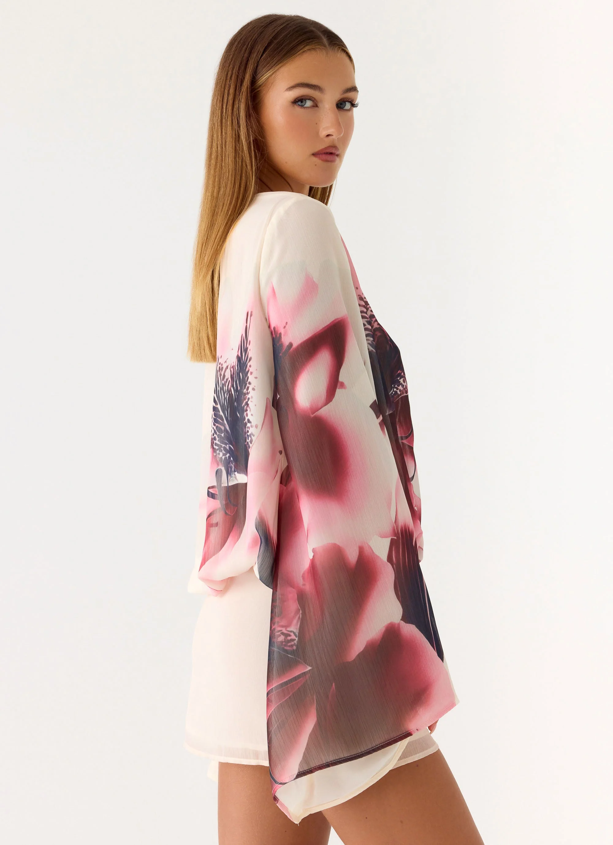 Junia Long Sleeve Mini Dress - Velvet Bloom - Image 5