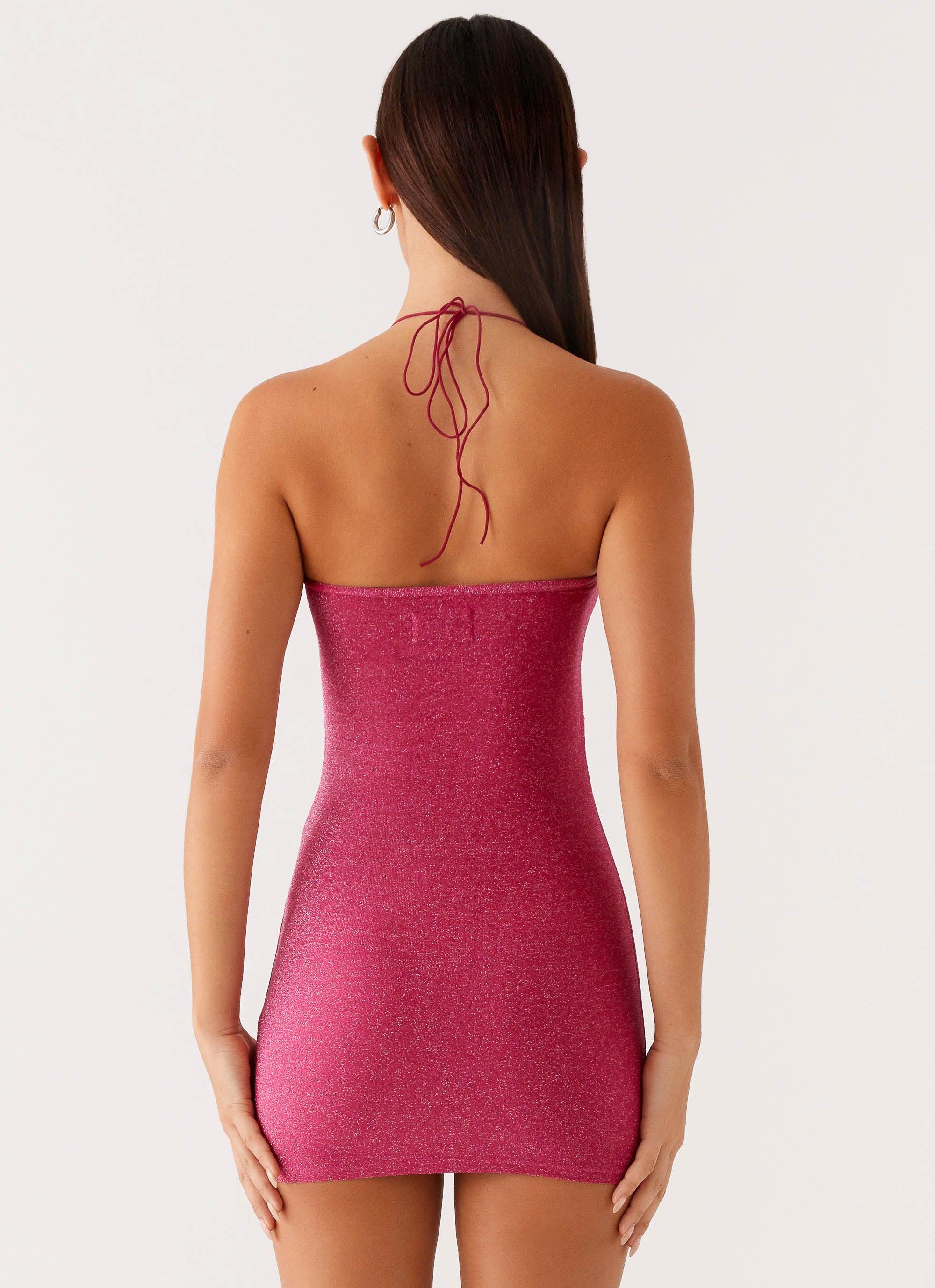 Jupiter Mini Dress - Raspberry - Image 4