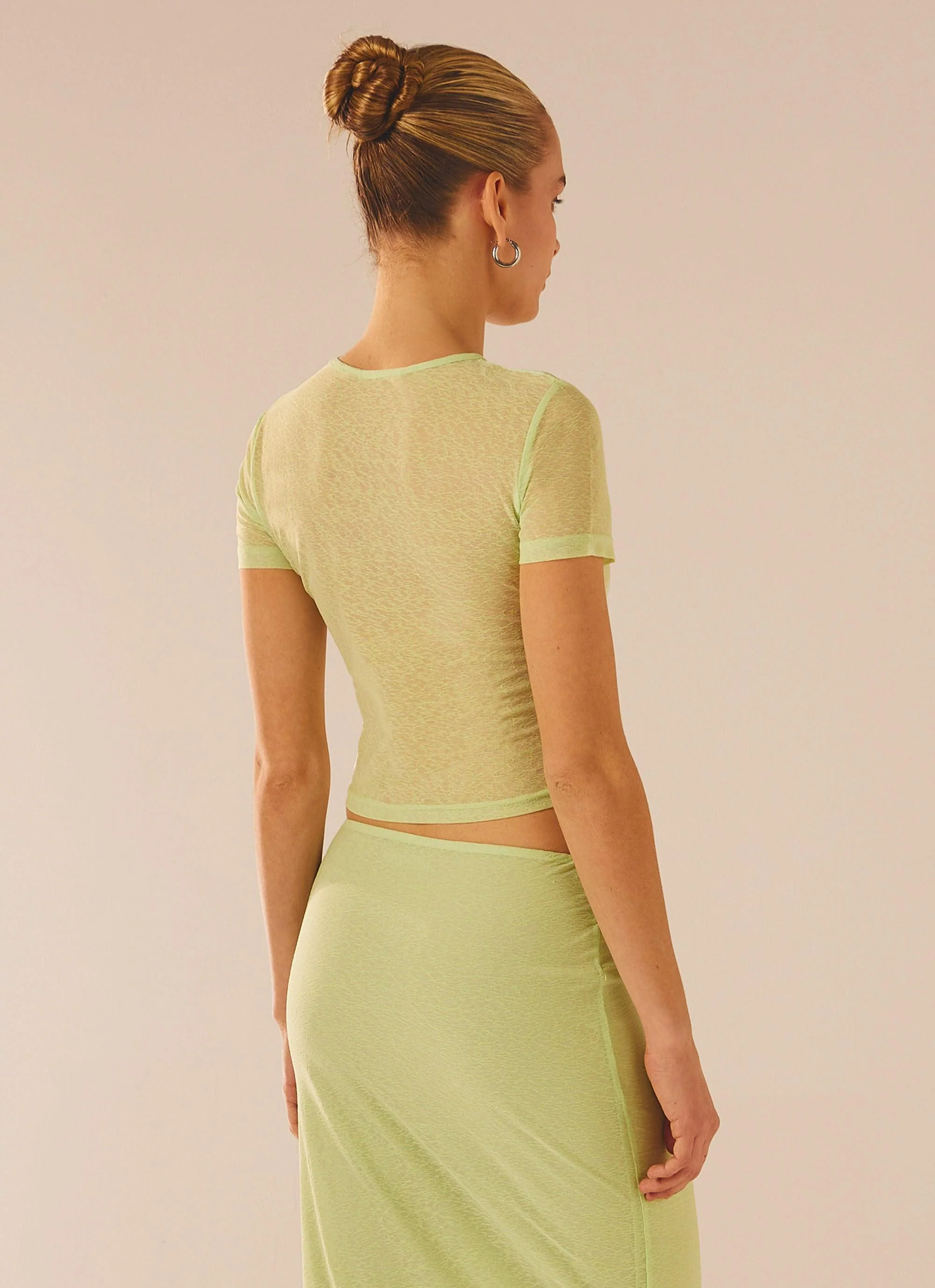 Just Like Magic Mesh Tee - Lime - Image 4