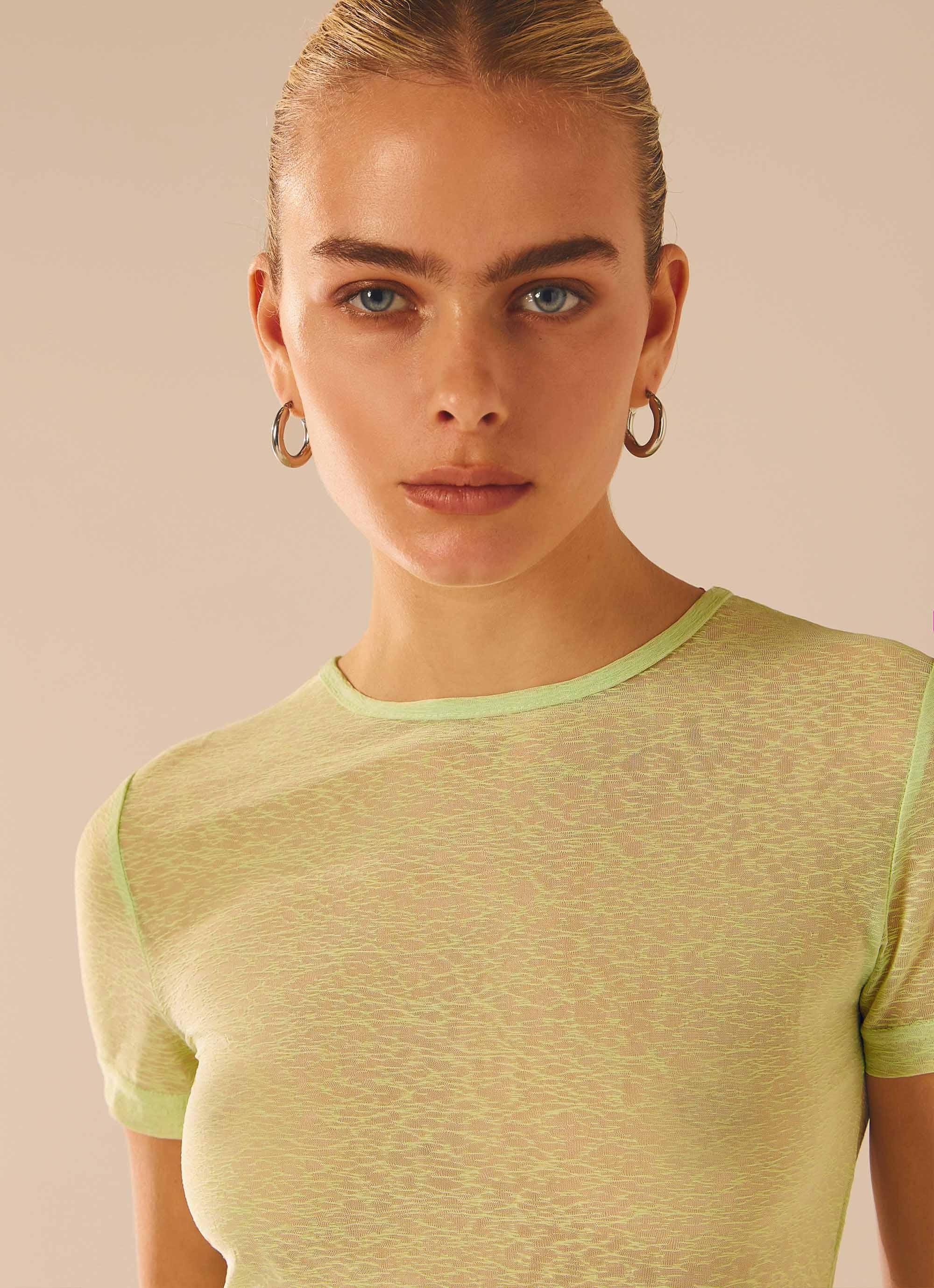 Just Like Magic Mesh Tee - Lime - Image 6