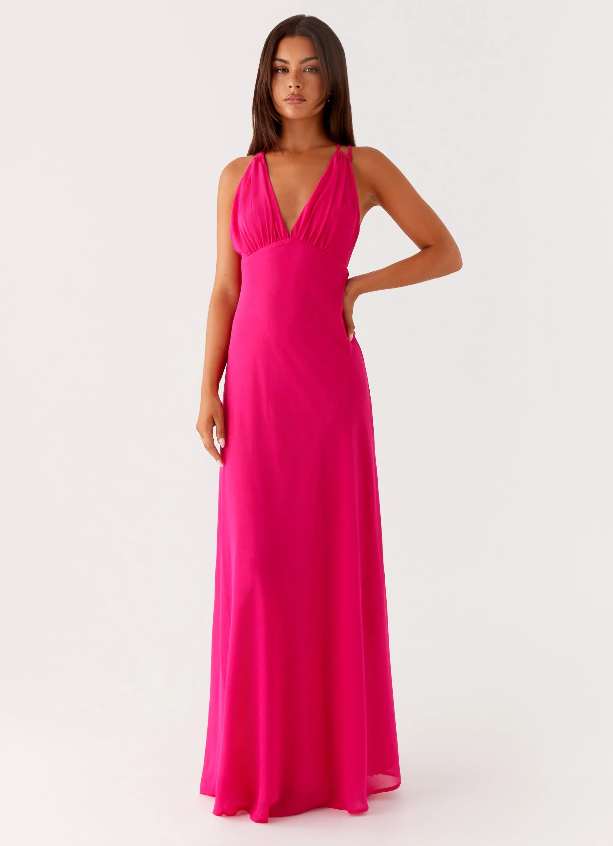 Kacia Maxi Dress - Fuchsia - Image 4