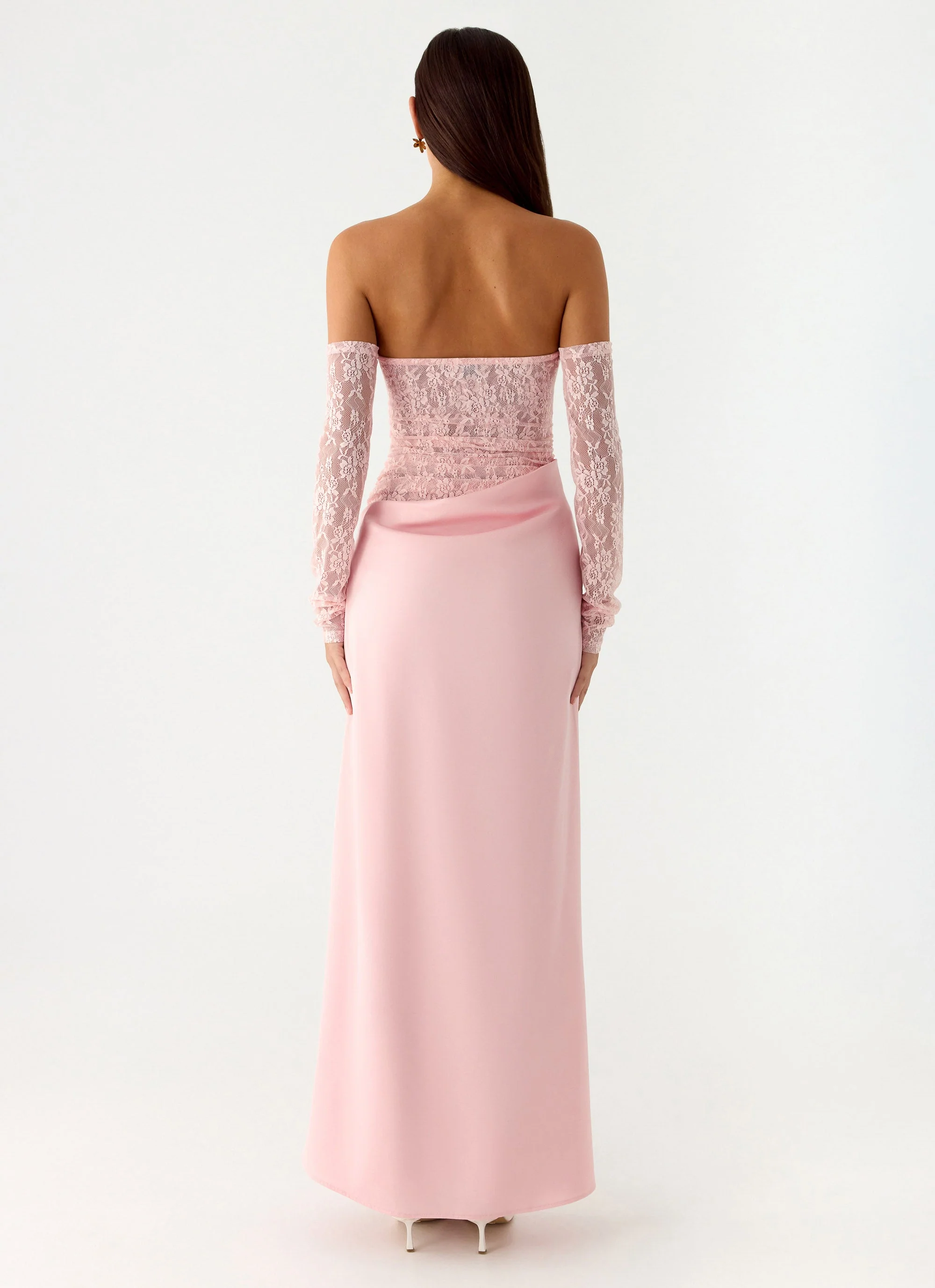 Kaina Off Shoulder Maxi Dress - Pink - Image 3