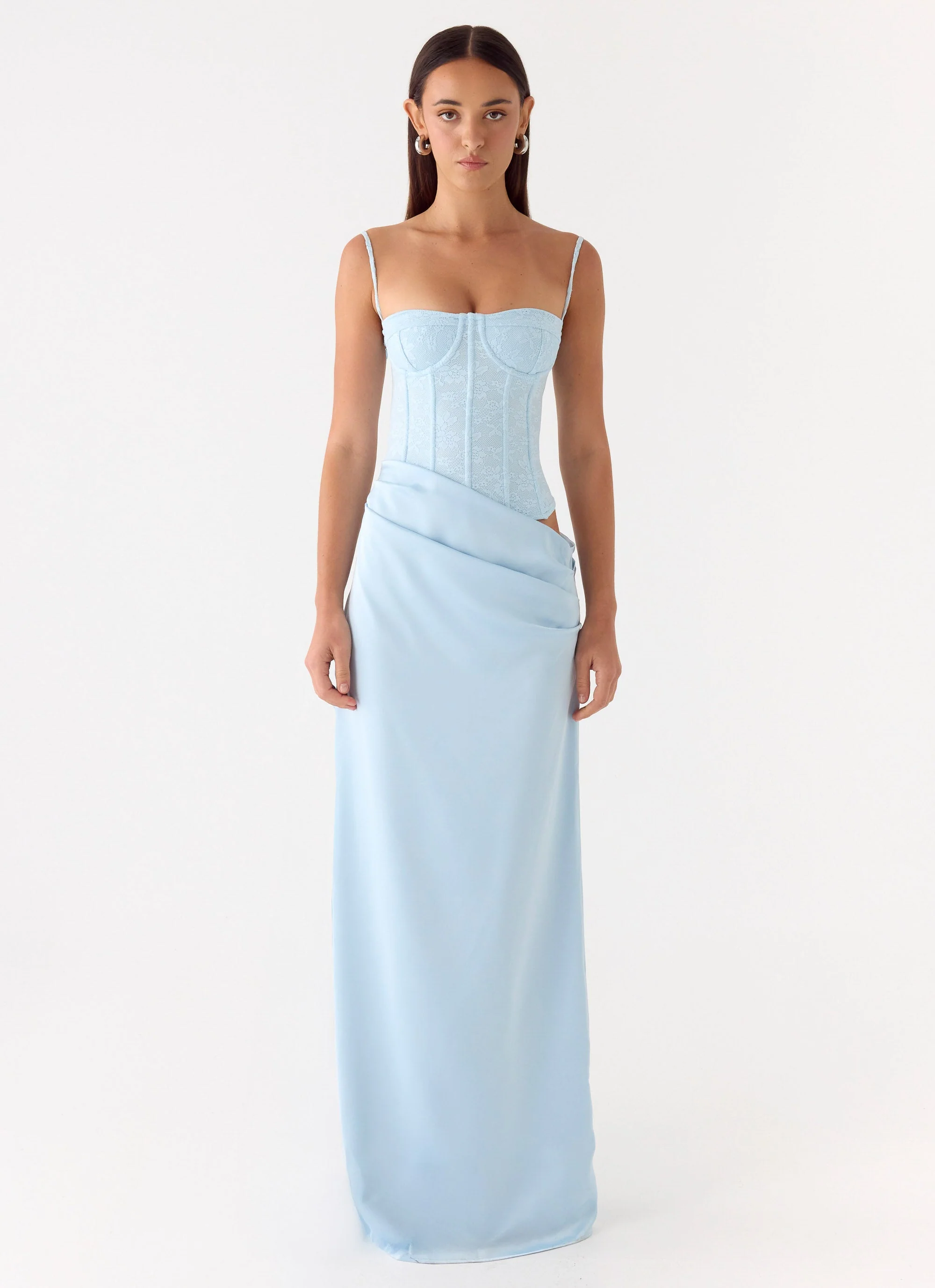 Kalila Corset Maxi Dress - Blue - Image 5