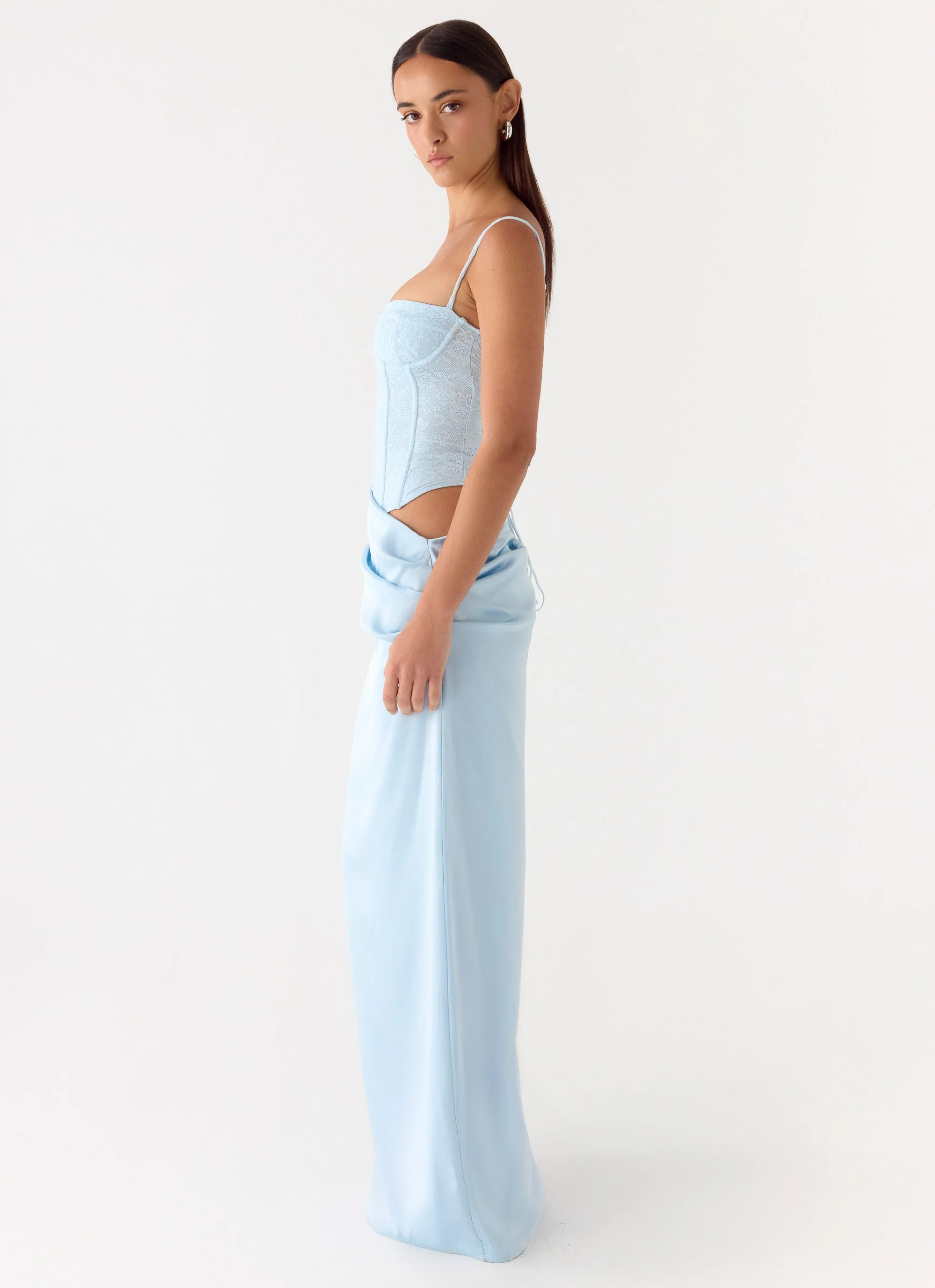 Kalila Corset Maxi Dress - Blue - Image 6