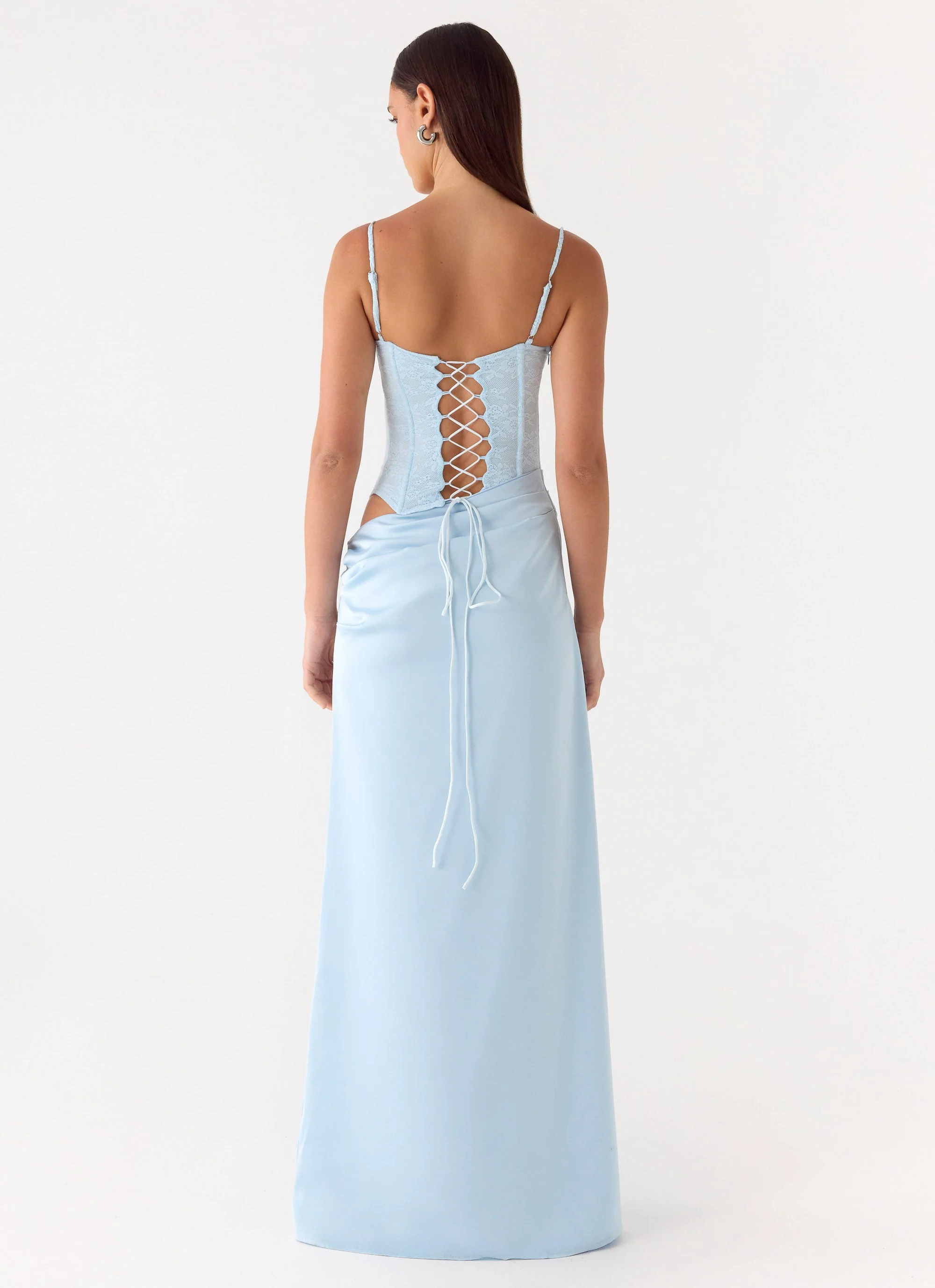 Kalila Corset Maxi Dress - Blue - Image 7