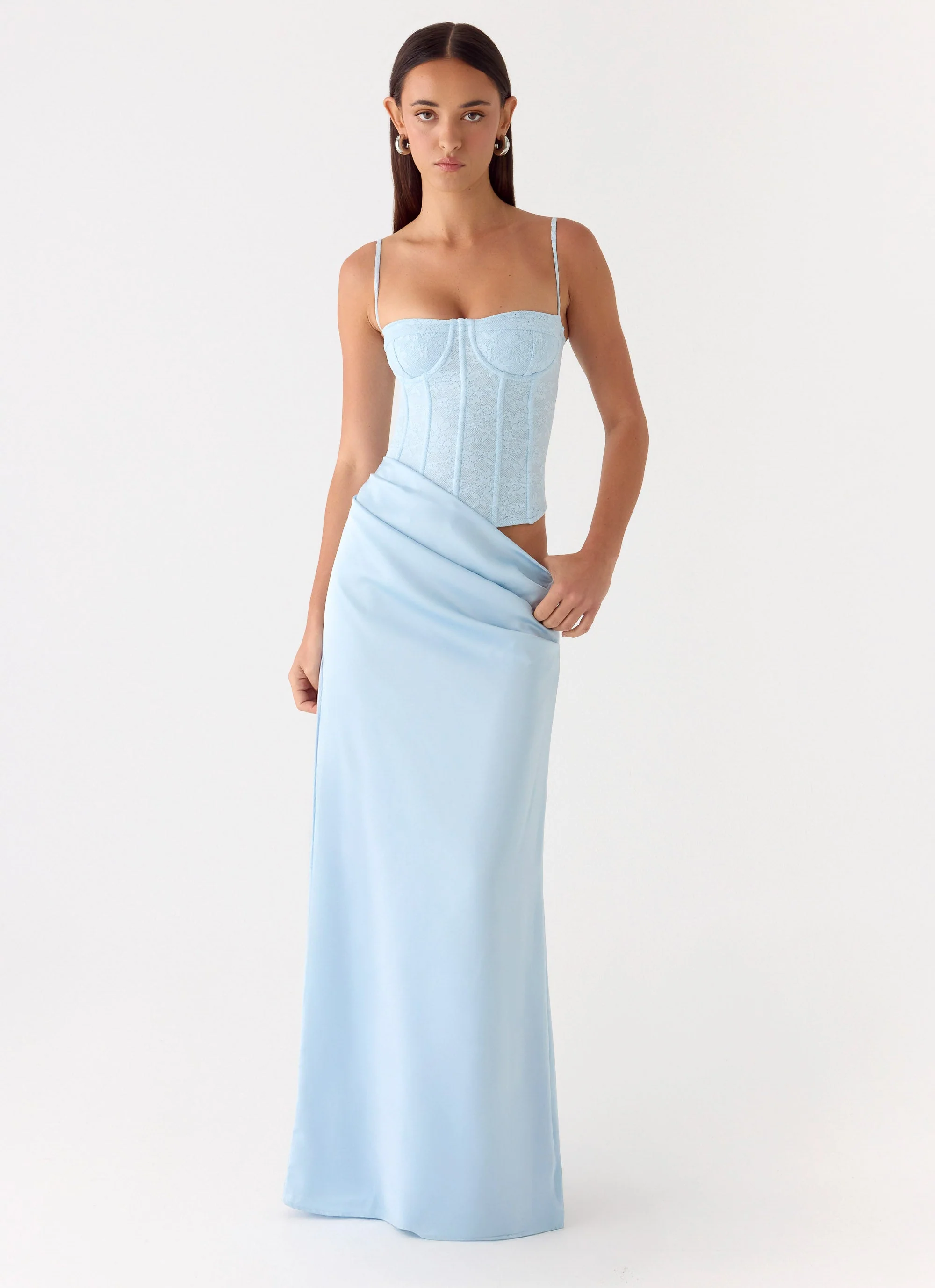 Kalila Corset Maxi Dress - Blue - Image 8