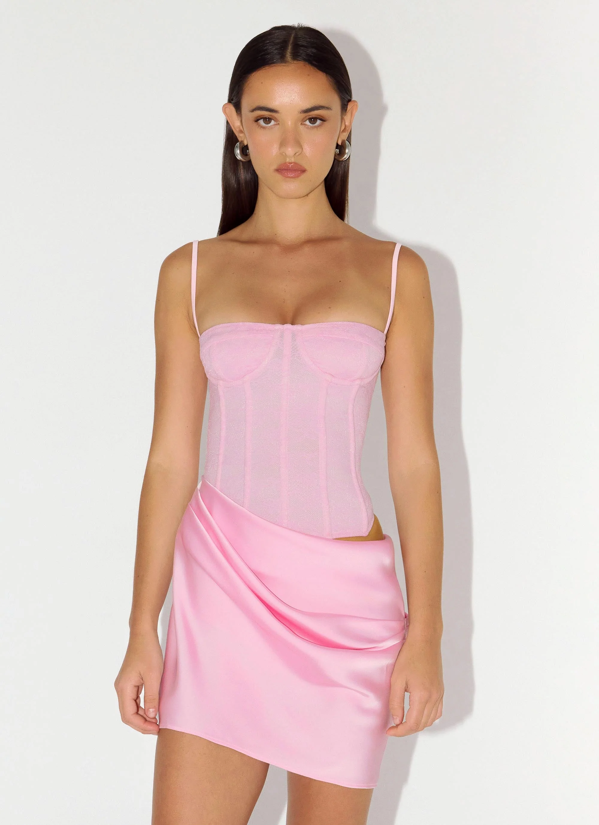 Kalila Corset Mini Dress - Pink - Image 6