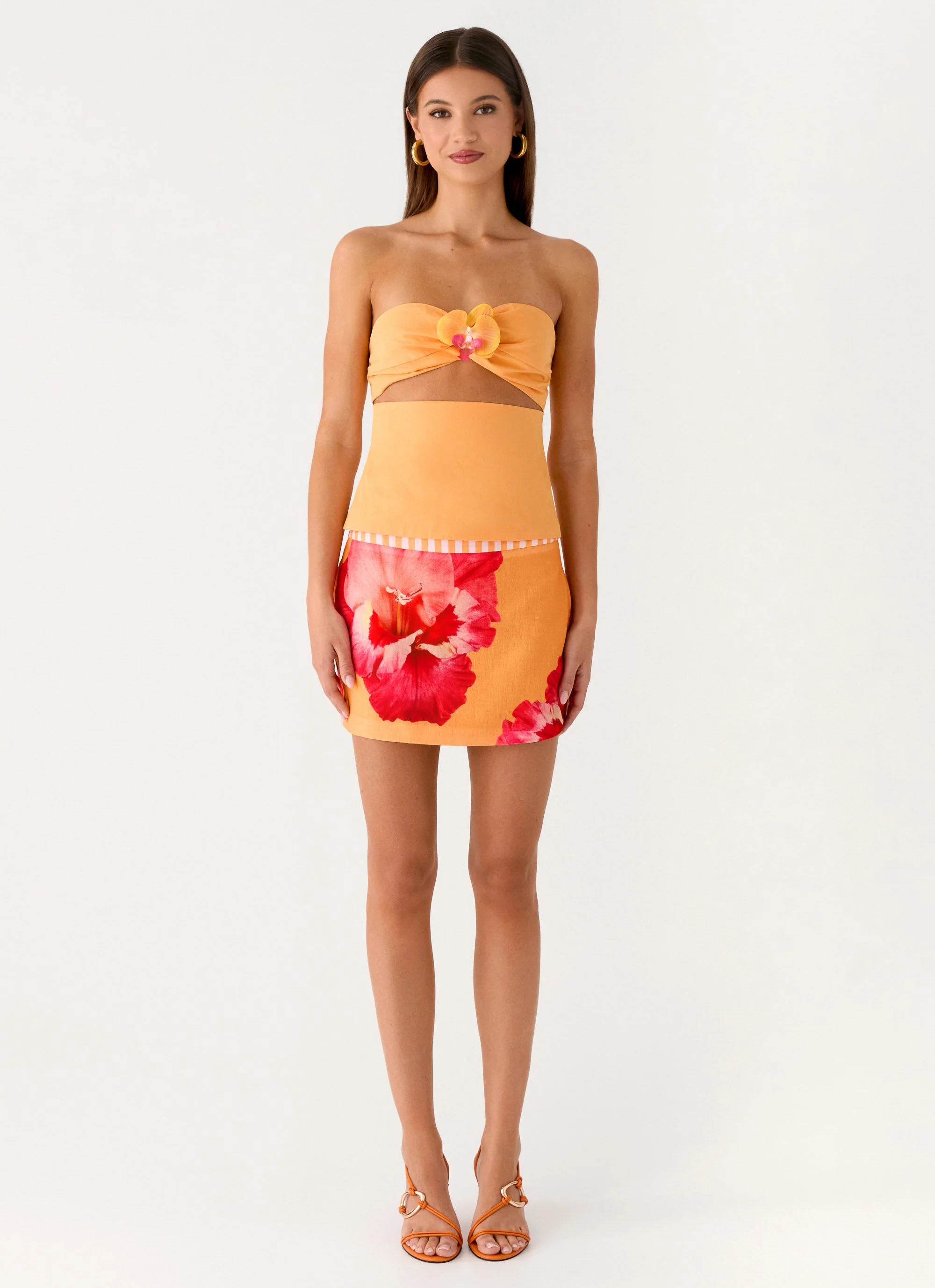 Kalya Mini Skirt - Orange - Image 4