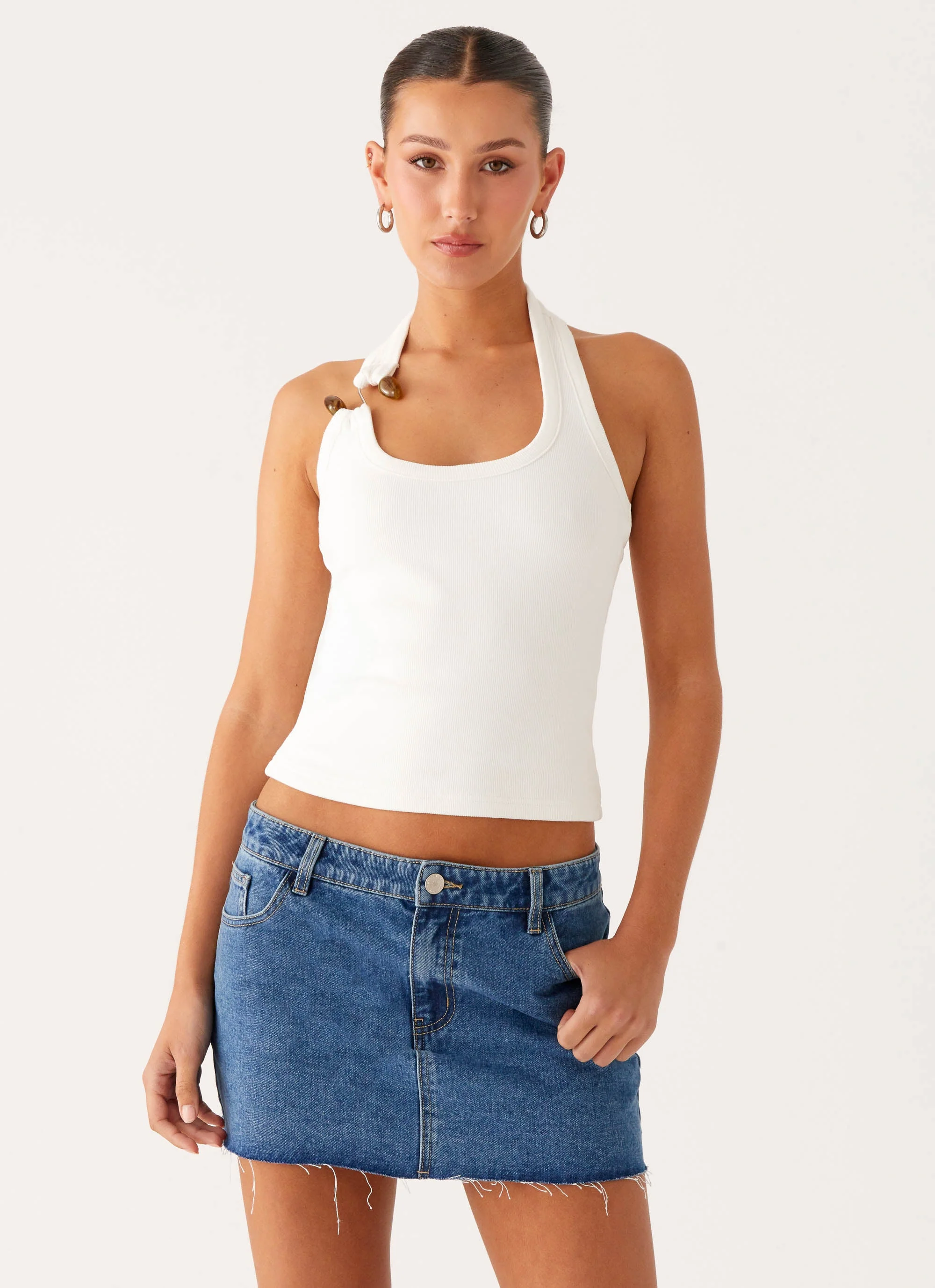 Kamen Low Rise Mini Skirt - Indigo Denim - Image 6