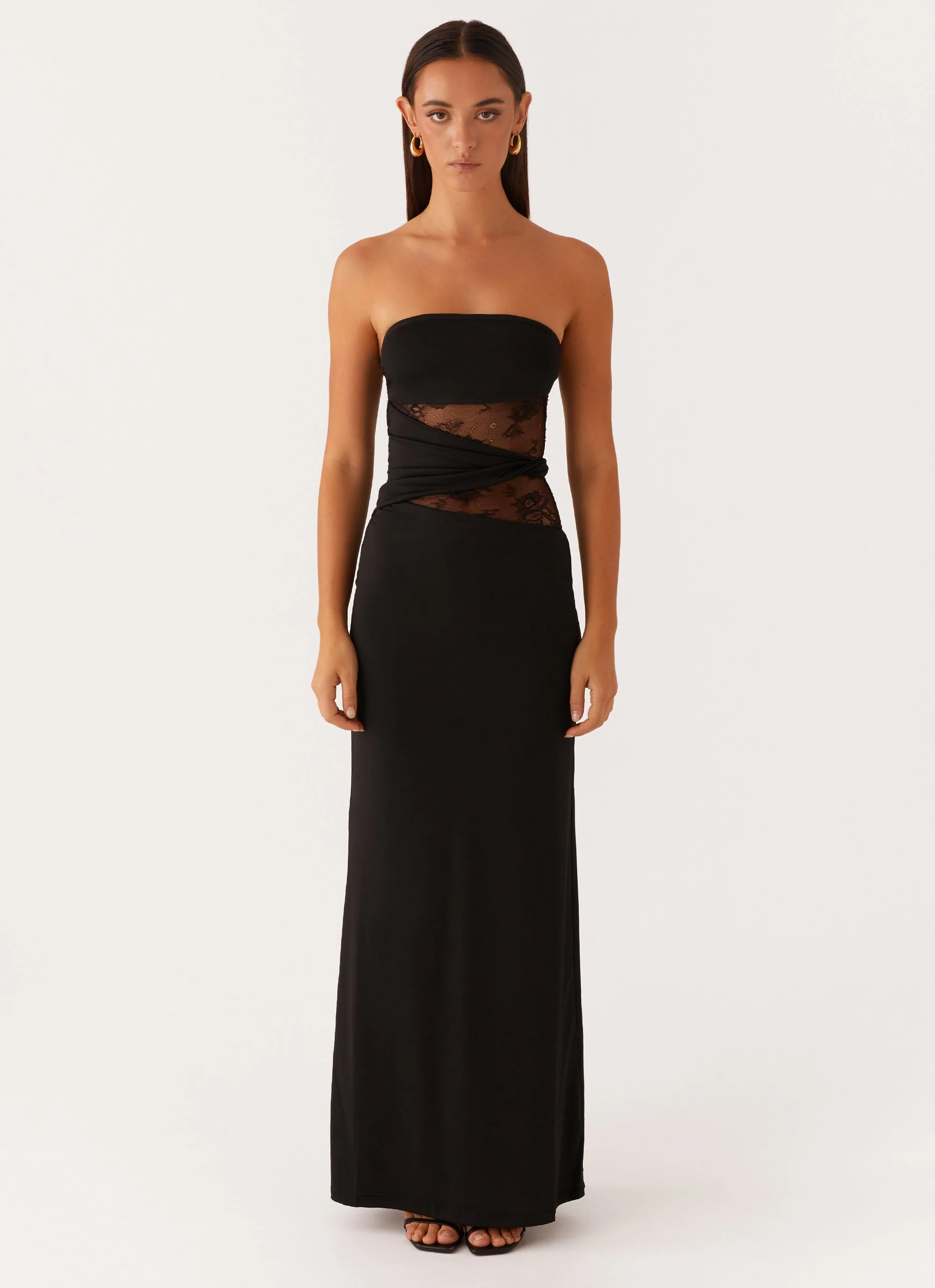 Karma Strapless Maxi Dress - Black - Image 2