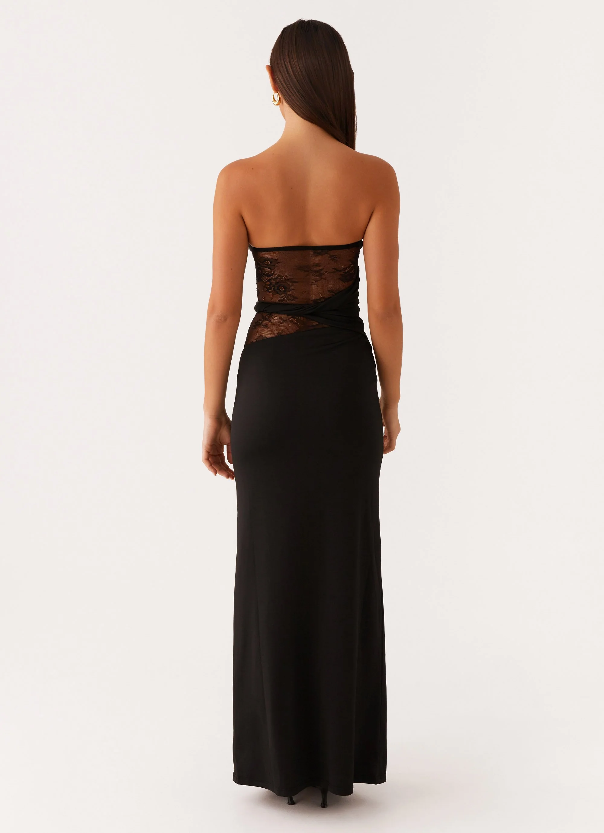 Karma Strapless Maxi Dress - Black - Image 4