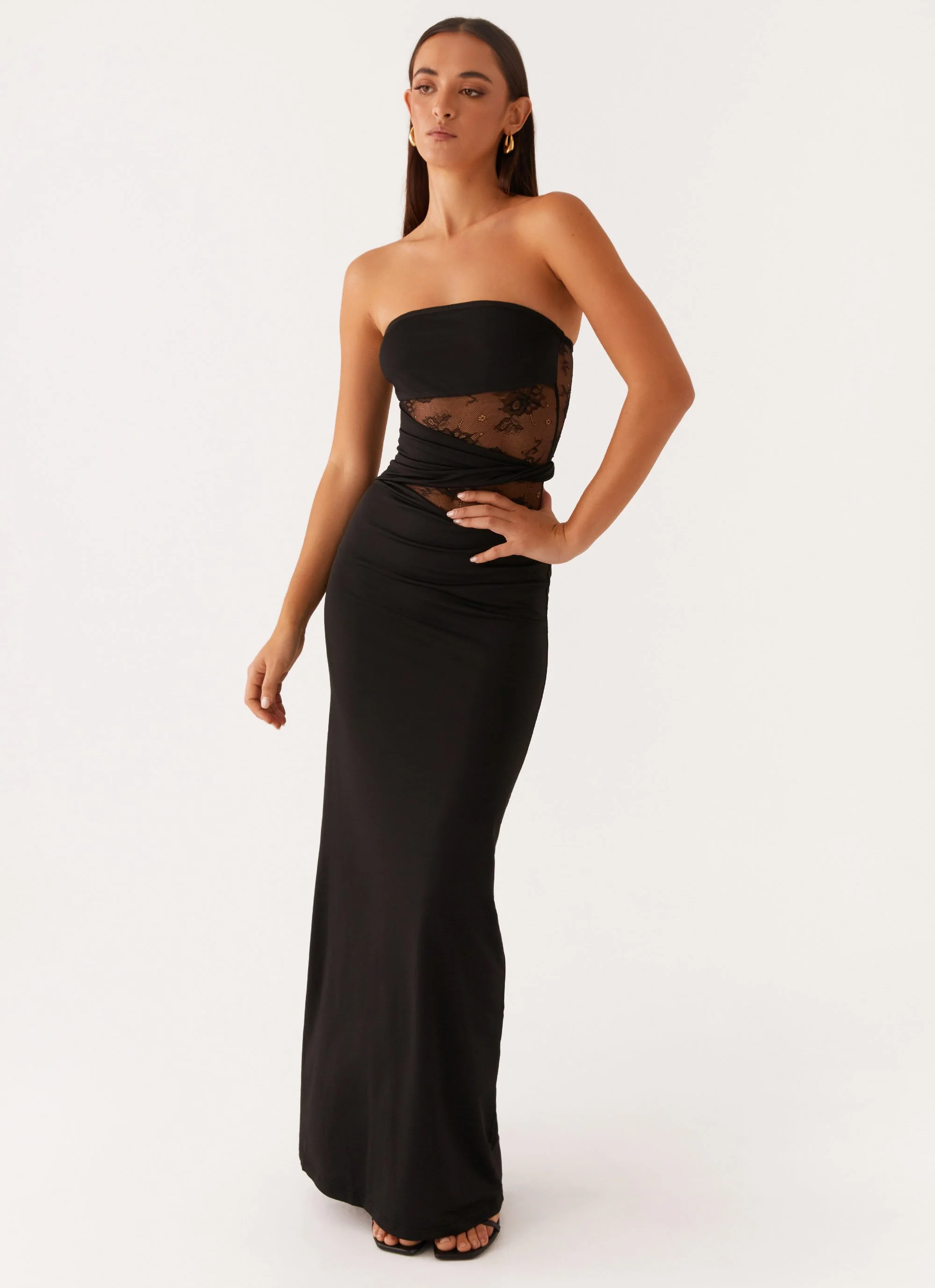 Karma Strapless Maxi Dress - Black - Image 6