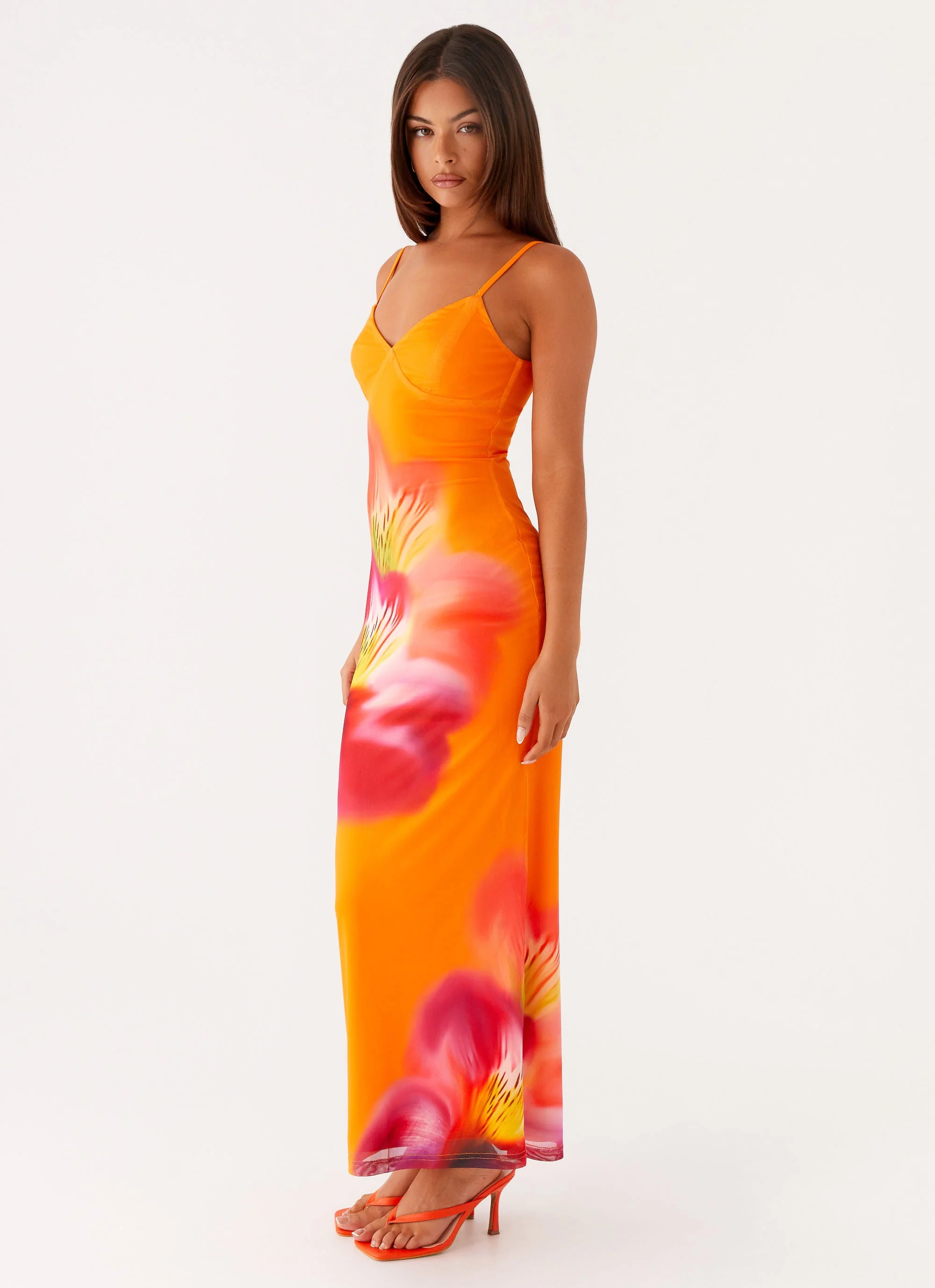 Kasey Midi Dress - Orange Tropical - Image 5