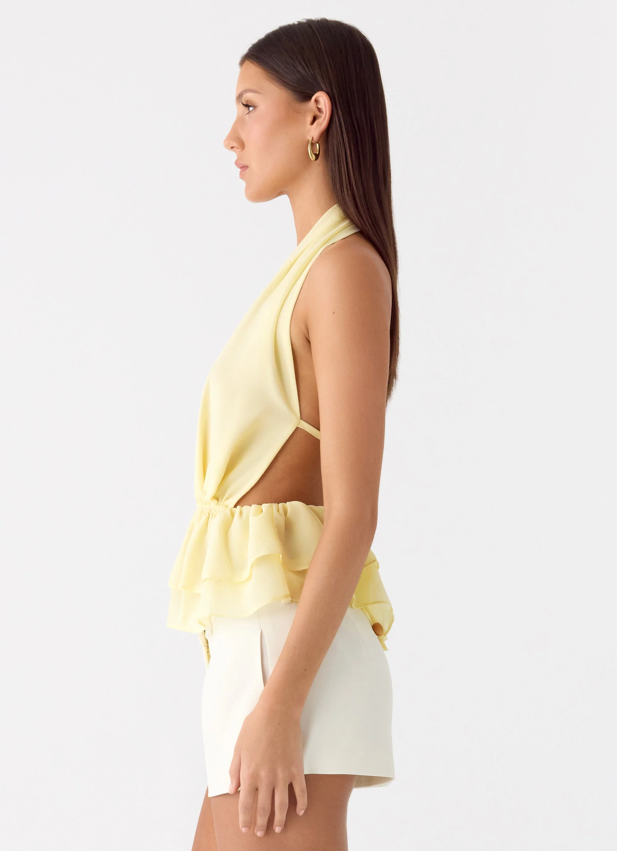 Kat Chiffon Top - Yellow - Image 2