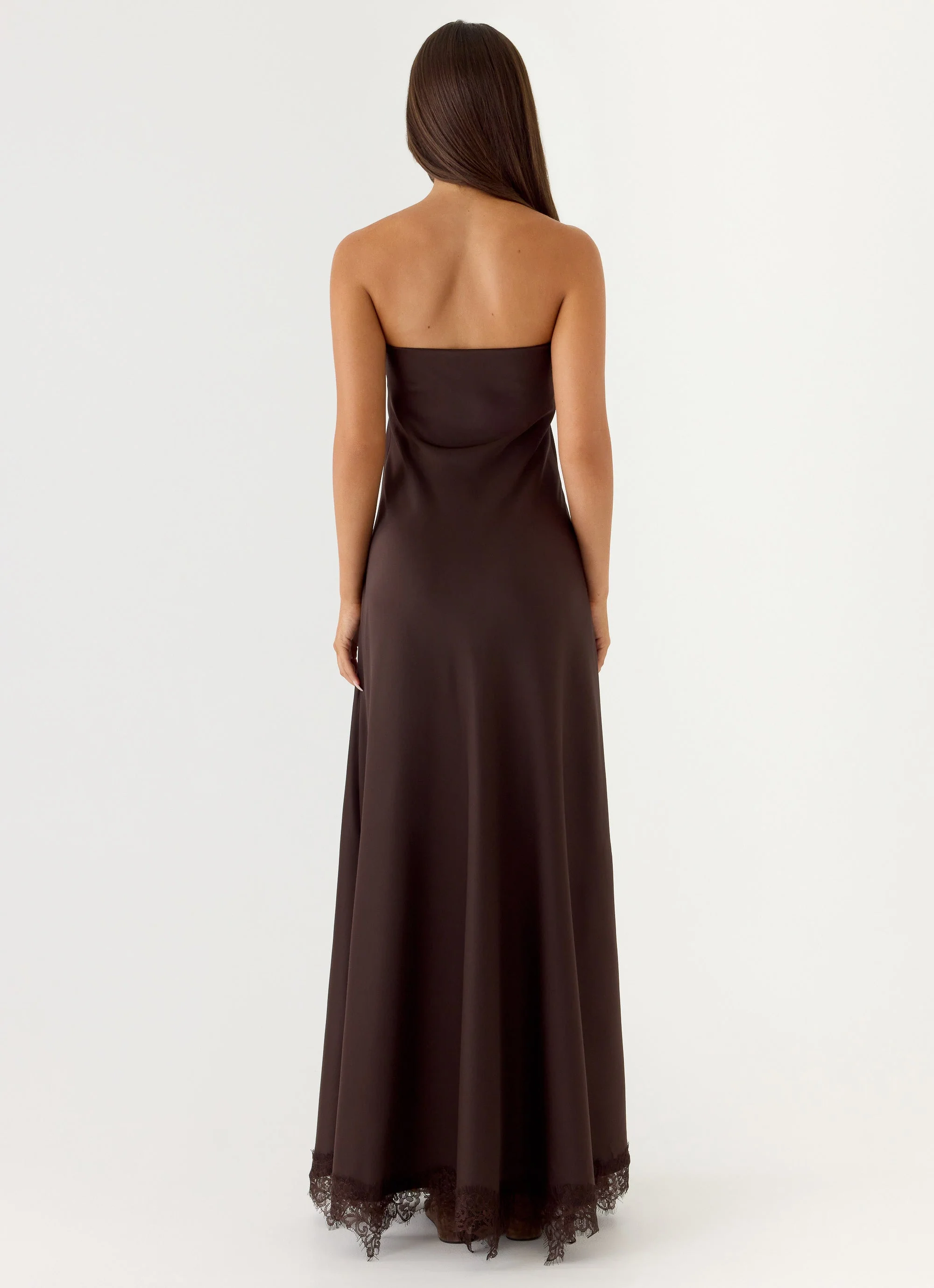 Kayleigh Strapless Maxi Dress - Chocolate Torte - Image 3